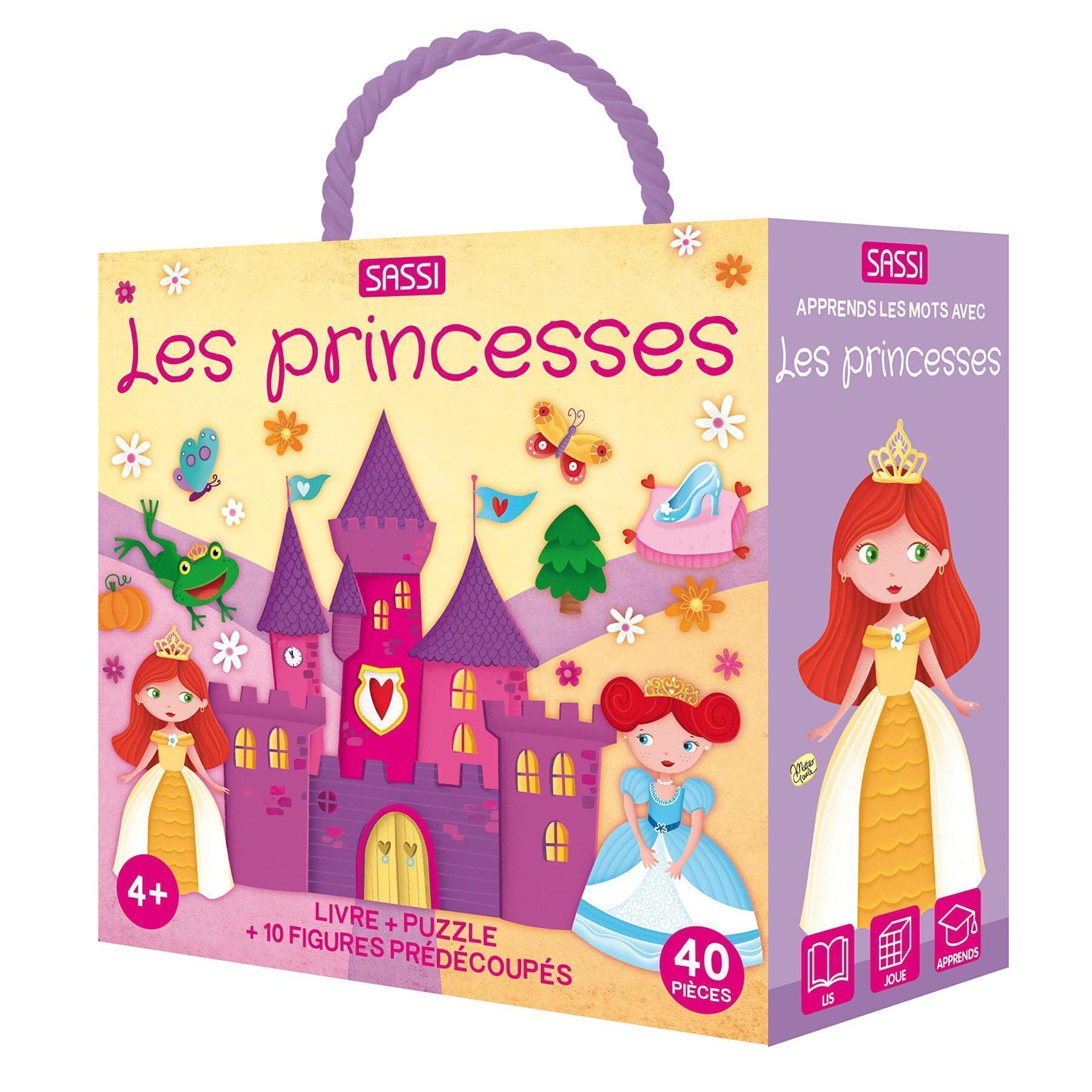 Puzzle + 2 livros de princesas Sassi