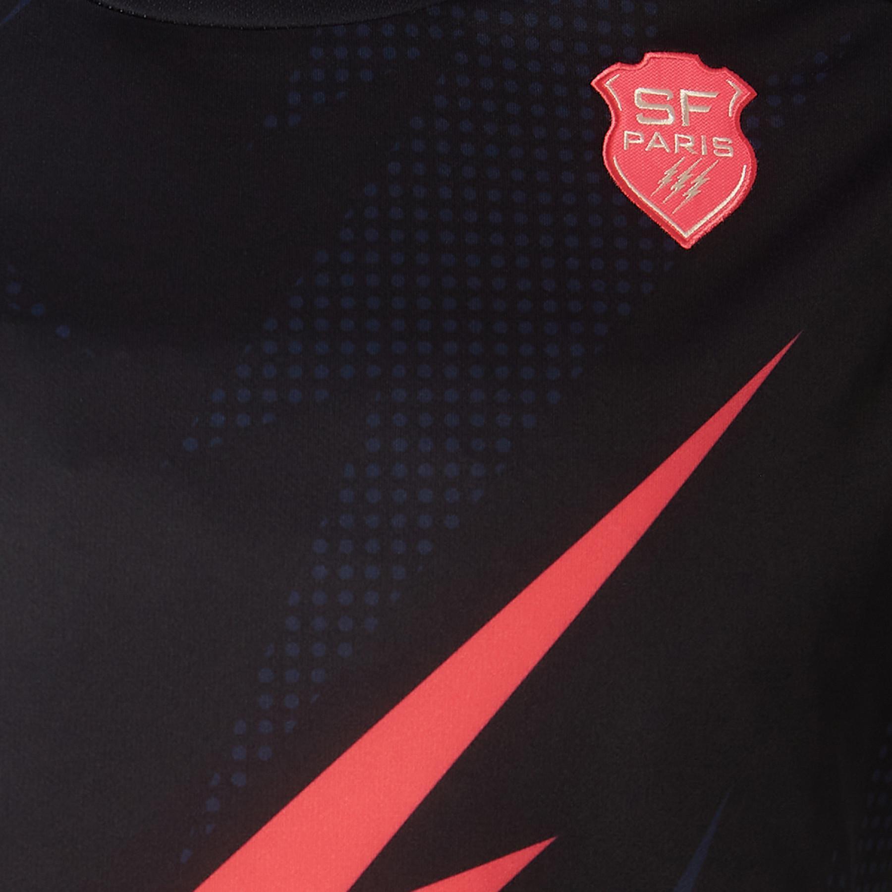 T-shirt de aquecimento para crianças Stade Français 2020/21 aboupre pro 4