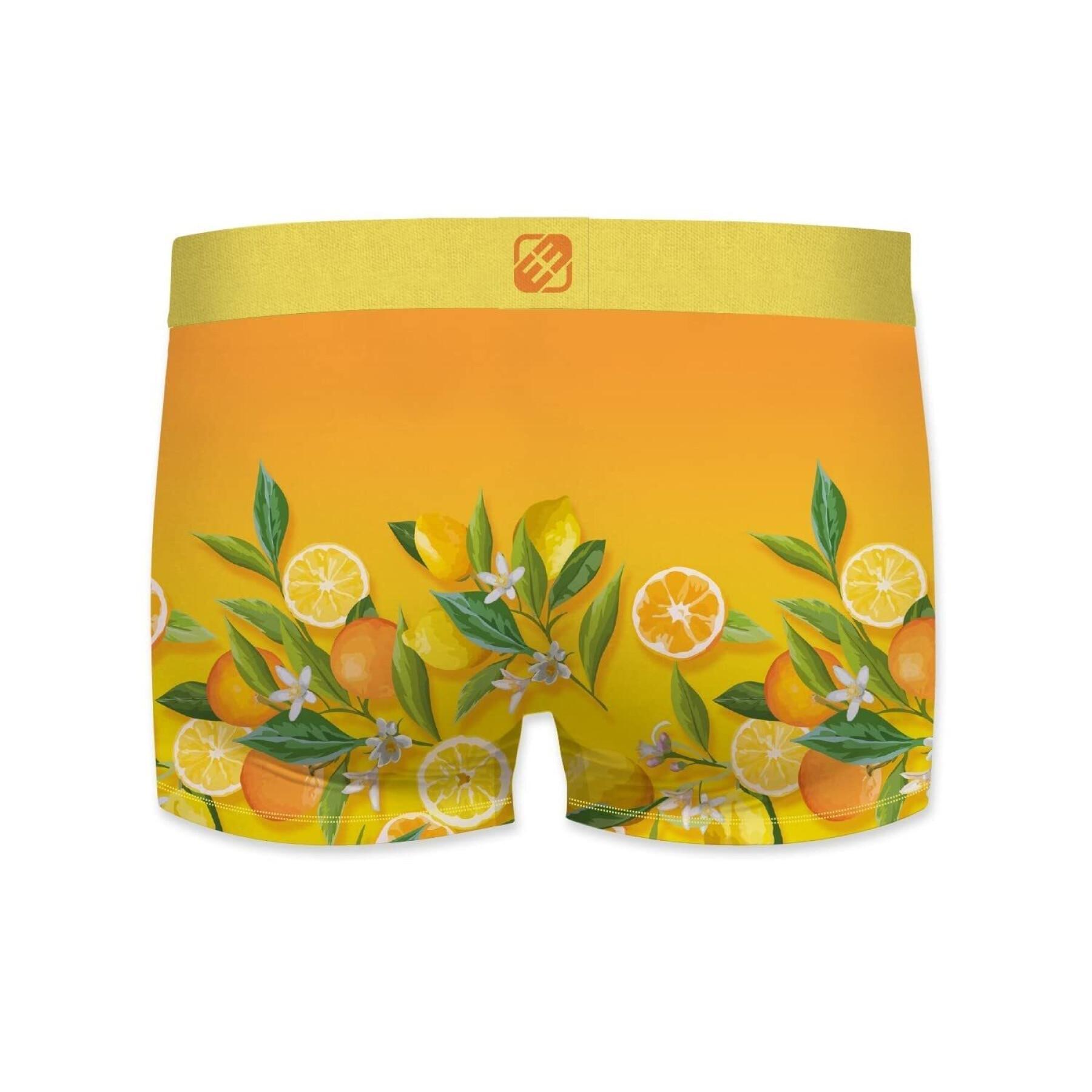 Calções de boxer impressos com poder de flor de limão para crianças Freegun