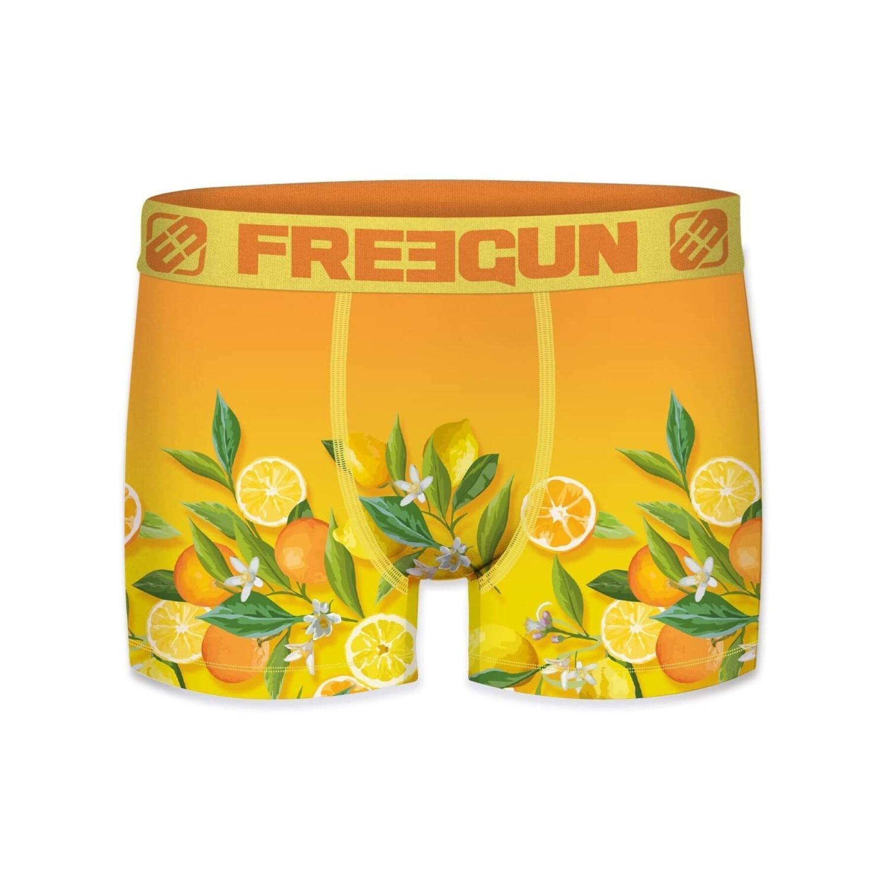 Calções de boxer impressos com poder de flor de limão para crianças Freegun