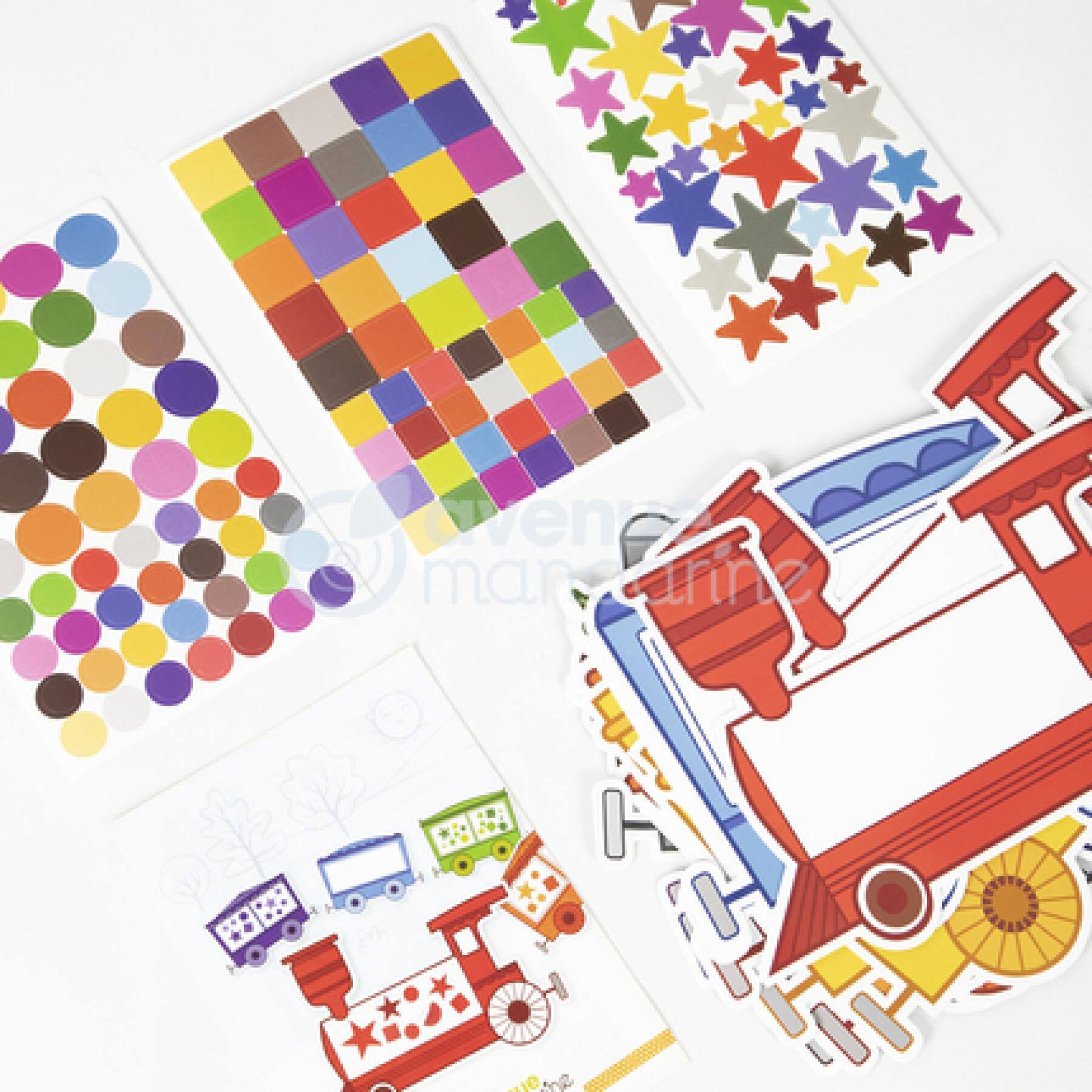 Caixa criativa - autocolantes "educativ" classificação de cores Avenue Mandarine