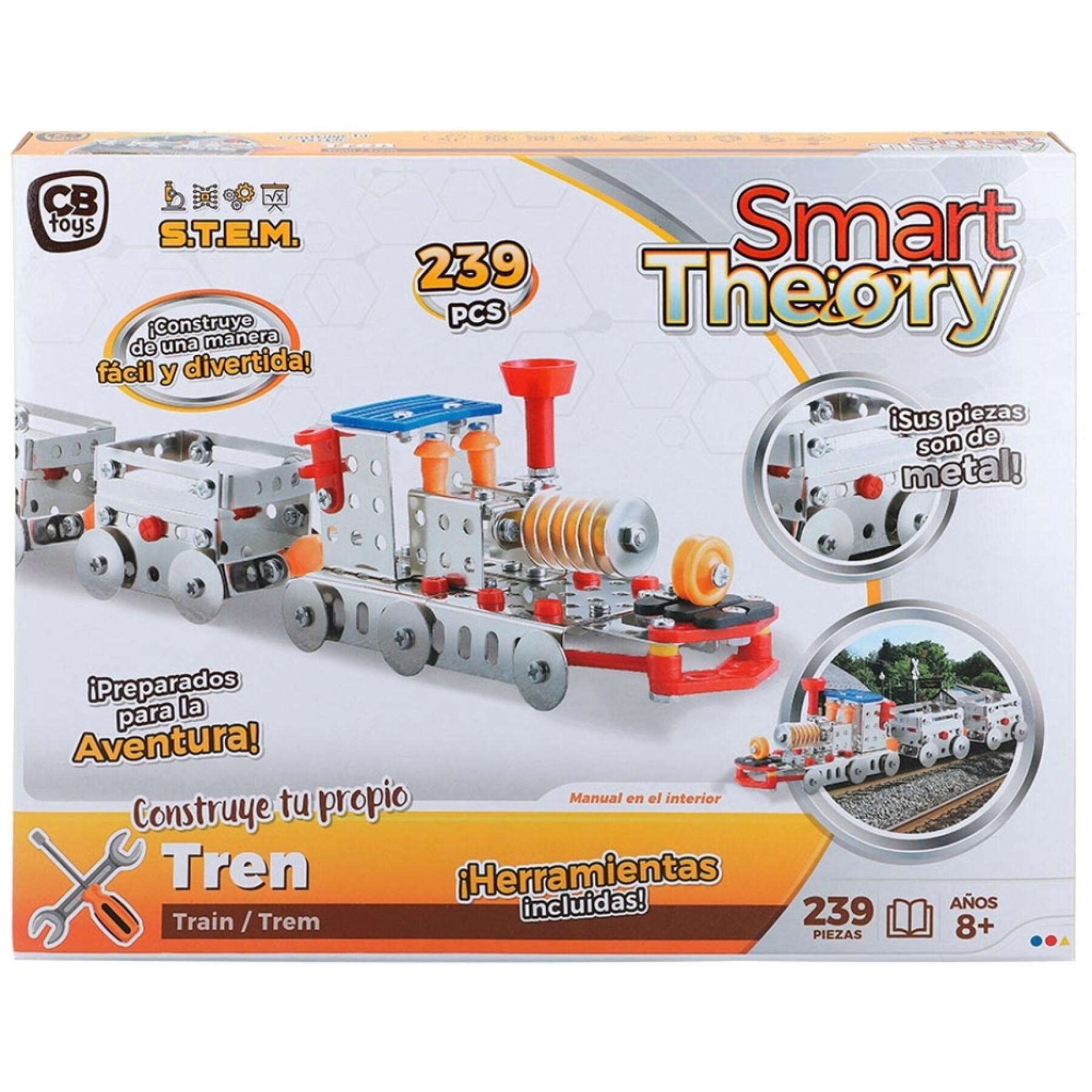 Conjunto de construção metálico 239 peças CB Toys Mecano Train