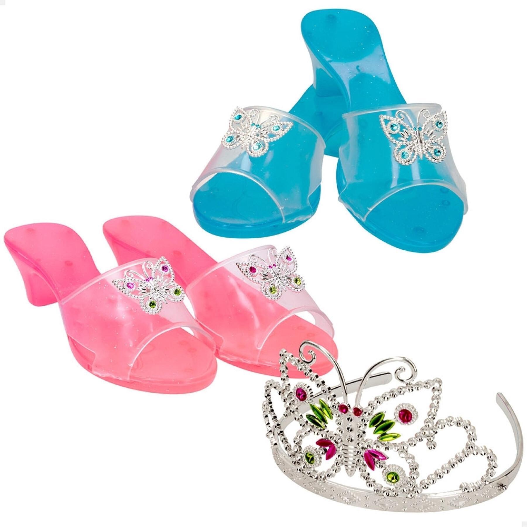 Conjunto de sapatos de princesa e coroa CB Toys