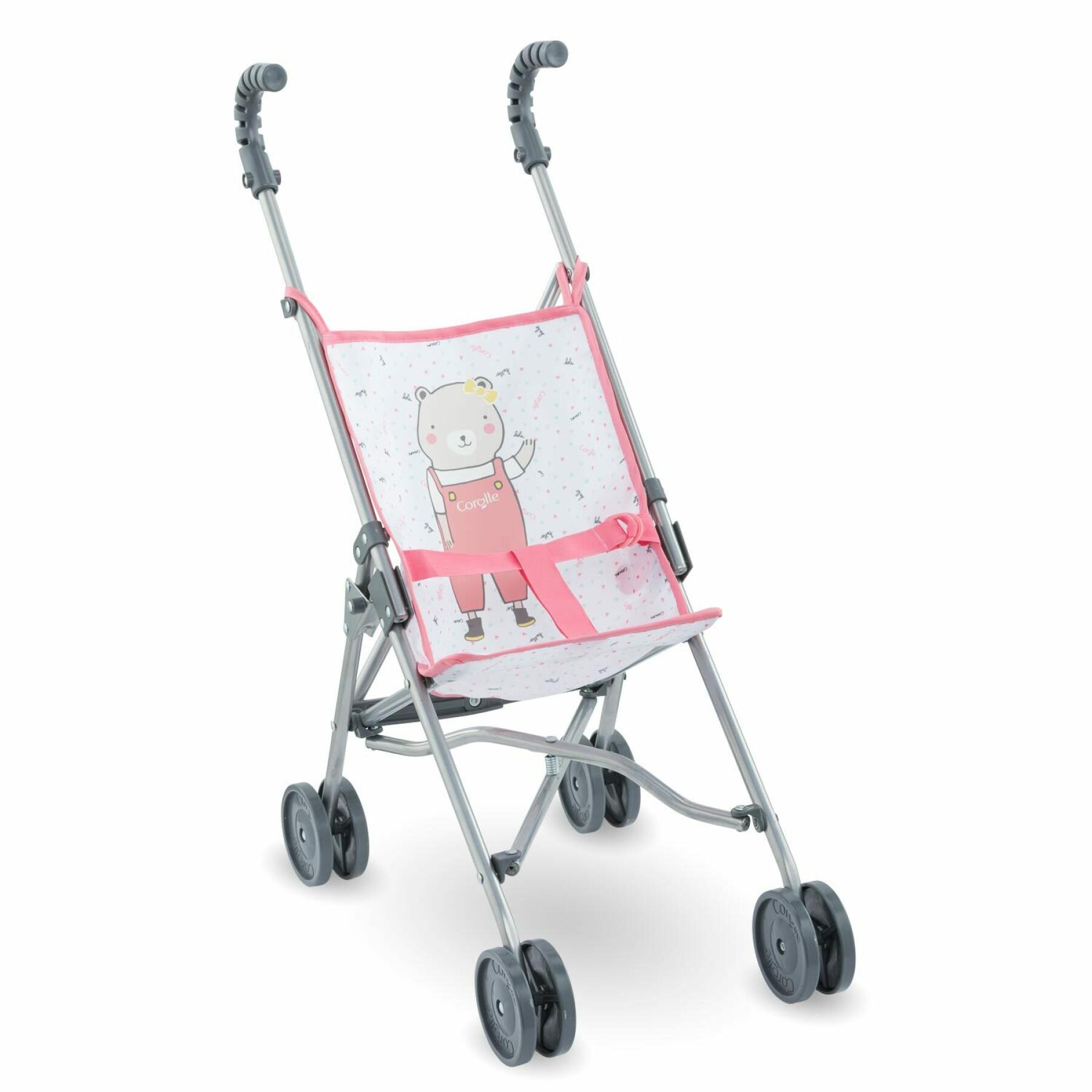 carrinho de bengala cor-de-rosa para bebé Corolle