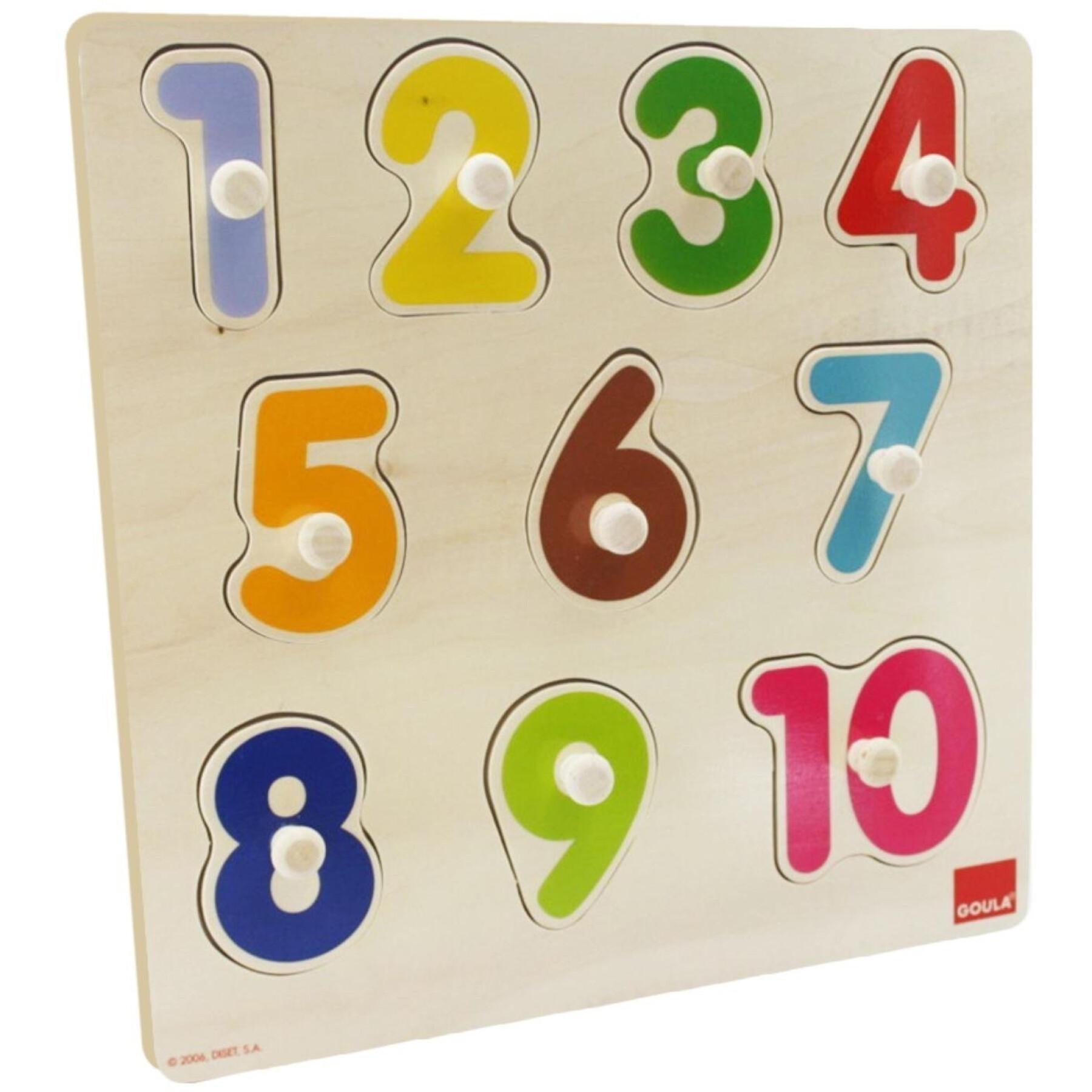 Puzzle numérico de madeira com 10 peças Diset Goula SPE