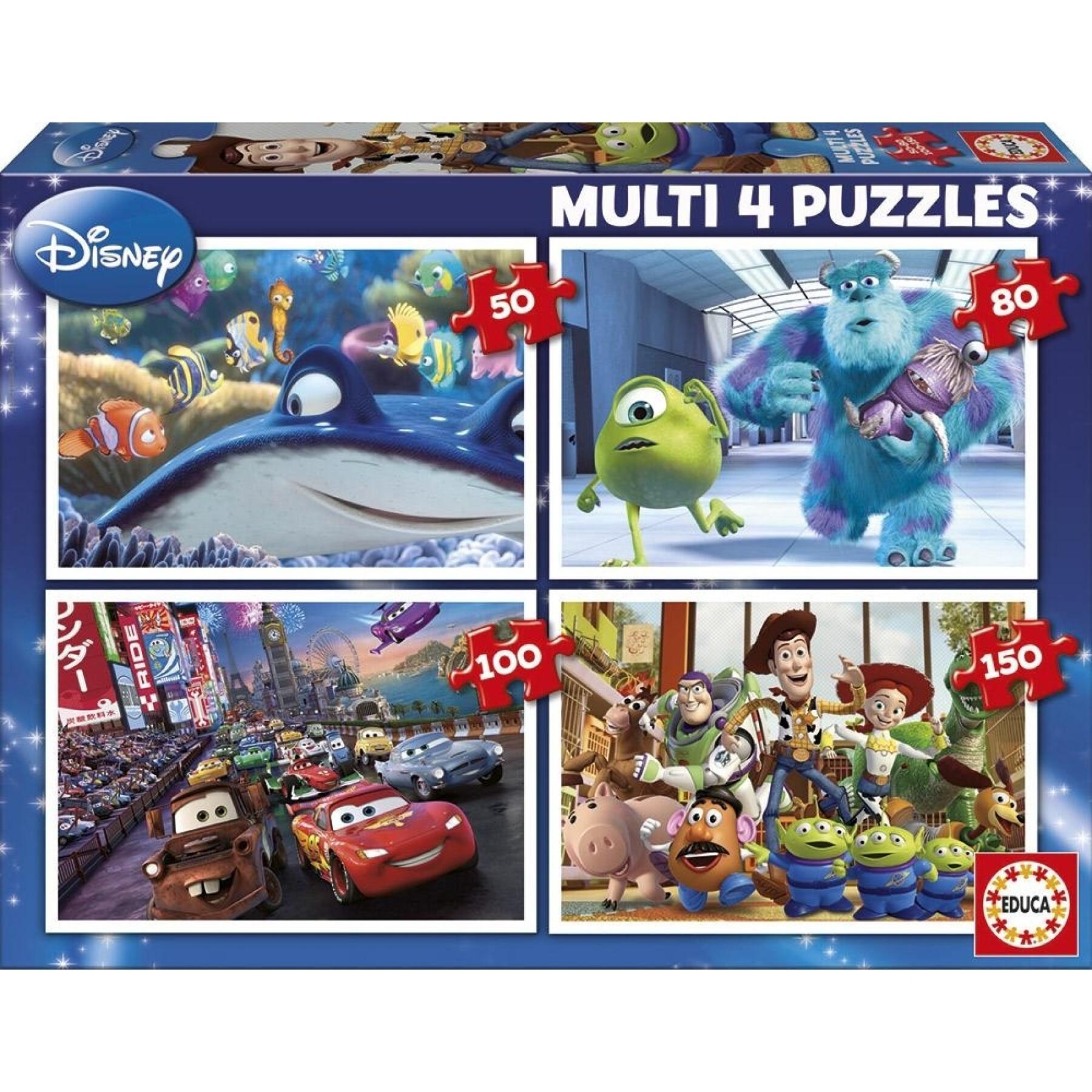 Puzzles de 50-80-100-150 peças Disney Pixar