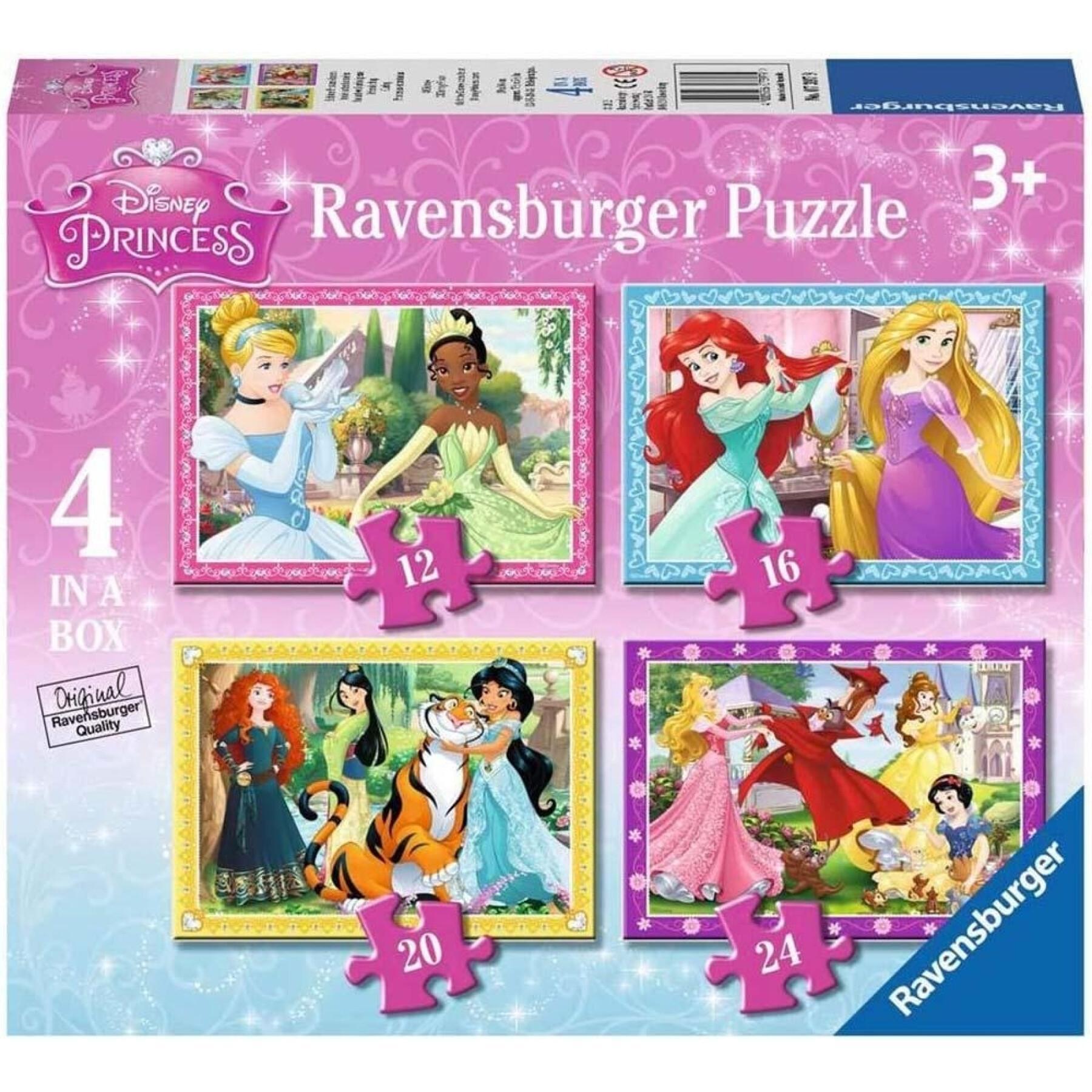 Puzzle de 4 peças x 1-12-16-20-24 peças Disney Princess