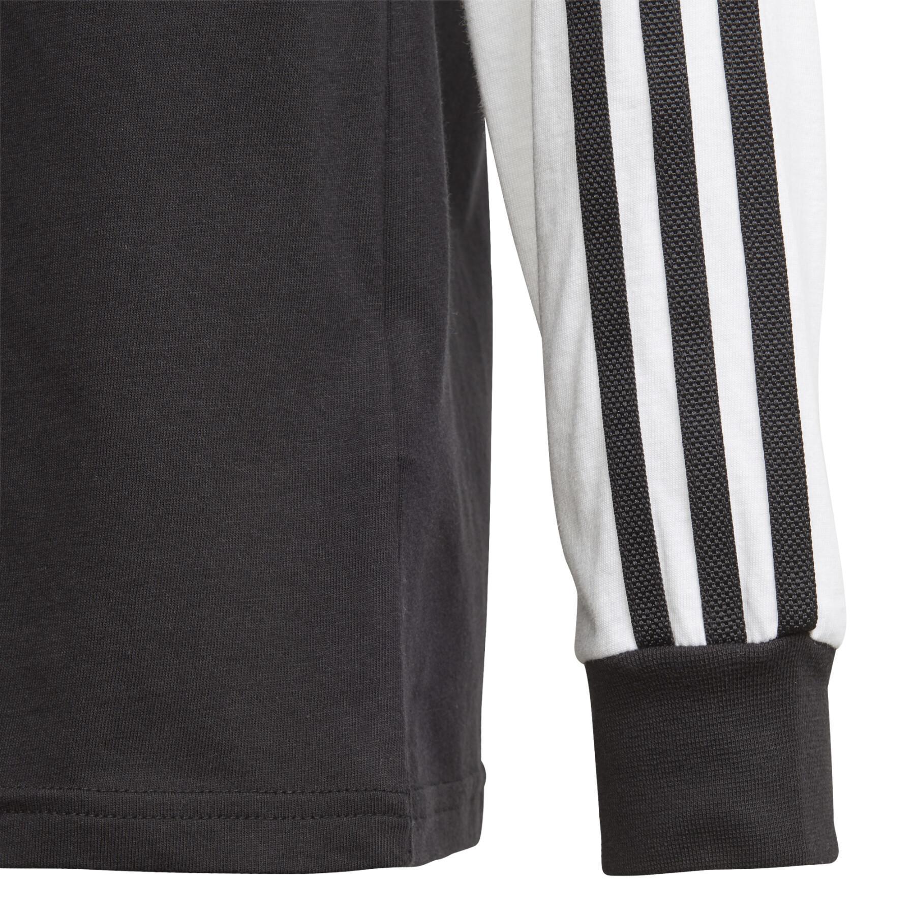 T-shirt de manga comprida para crianças adidas 3-Stripes