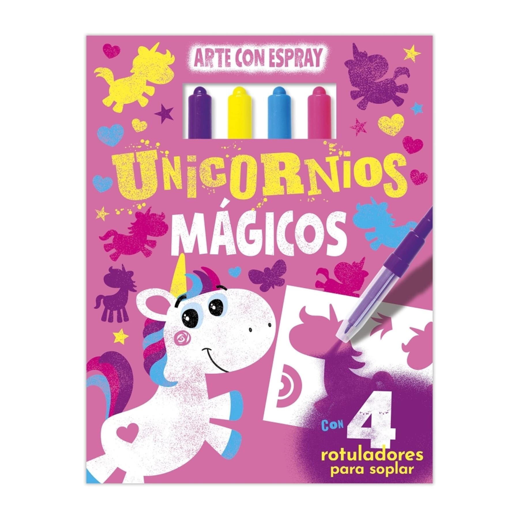 Livro de Actividades de Arte em Pulverização Magic Unicorns Edibook