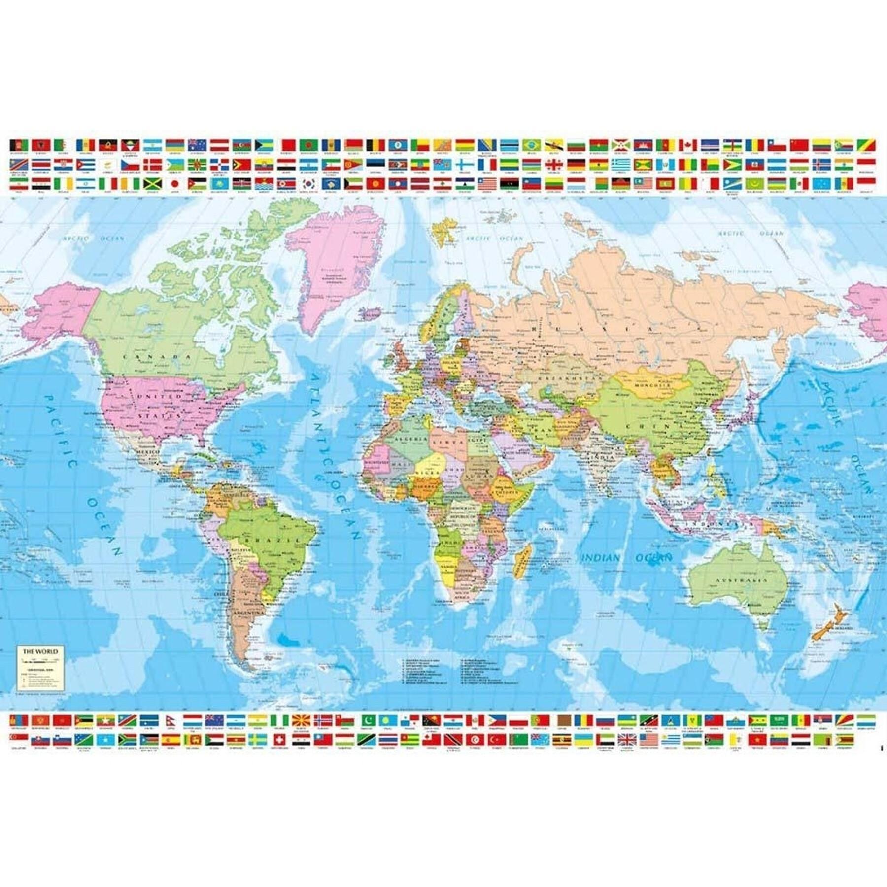 Puzzle de 1500 peças Educa Mapamundi Político