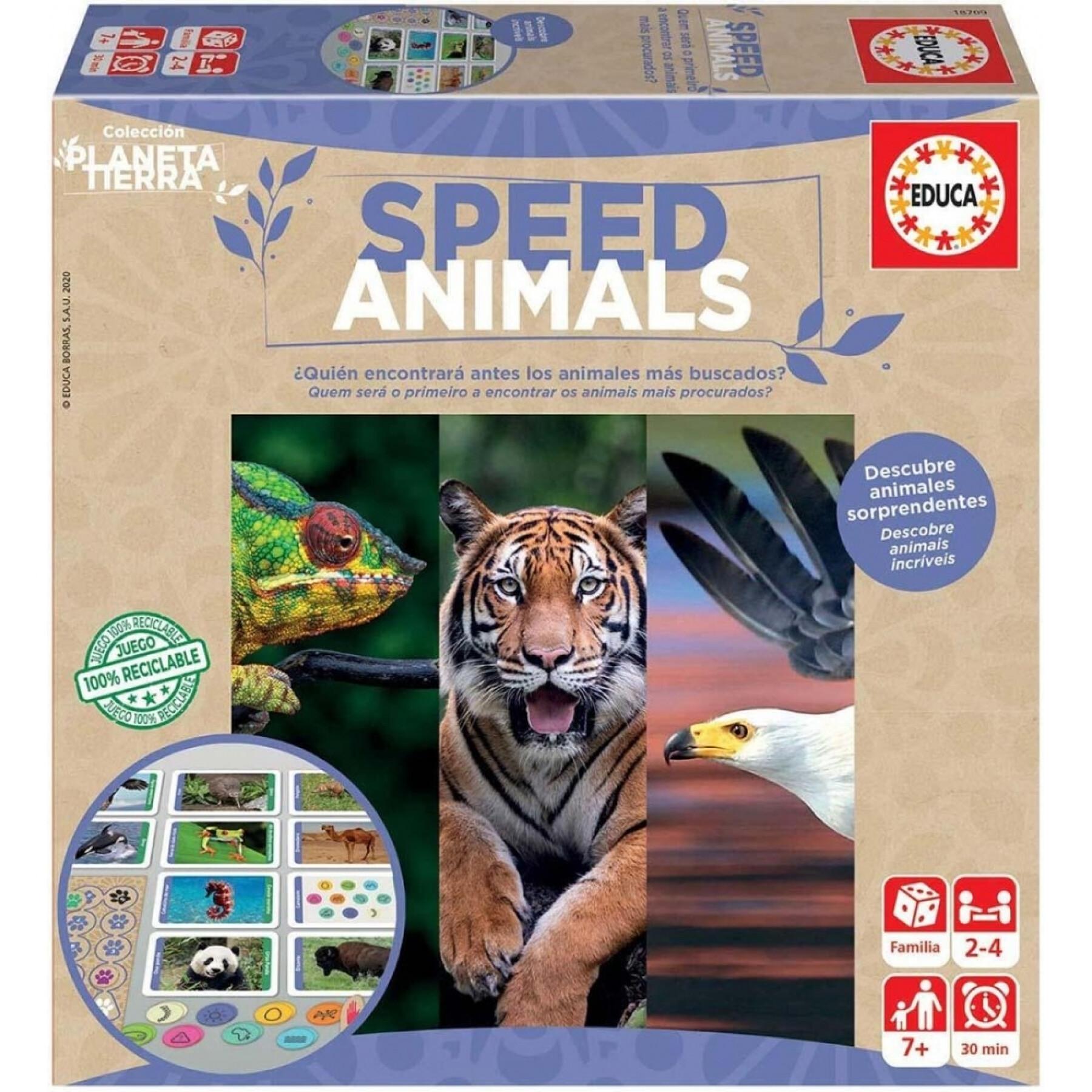 Jogos de tabuleiro de animais rápidos do planeta terra Educa