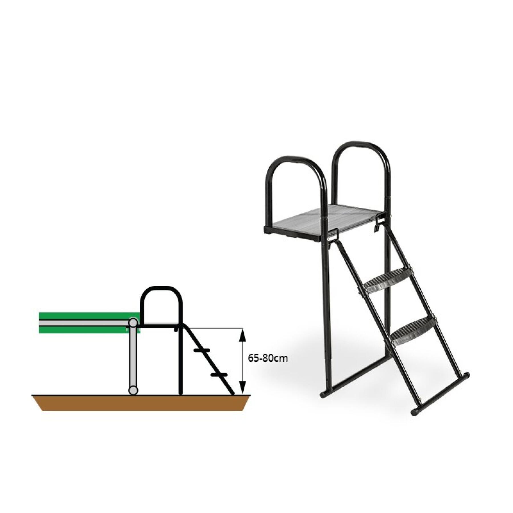 Plataforma com escada para trampolim de altura Exit Toys 65 - 80 cm