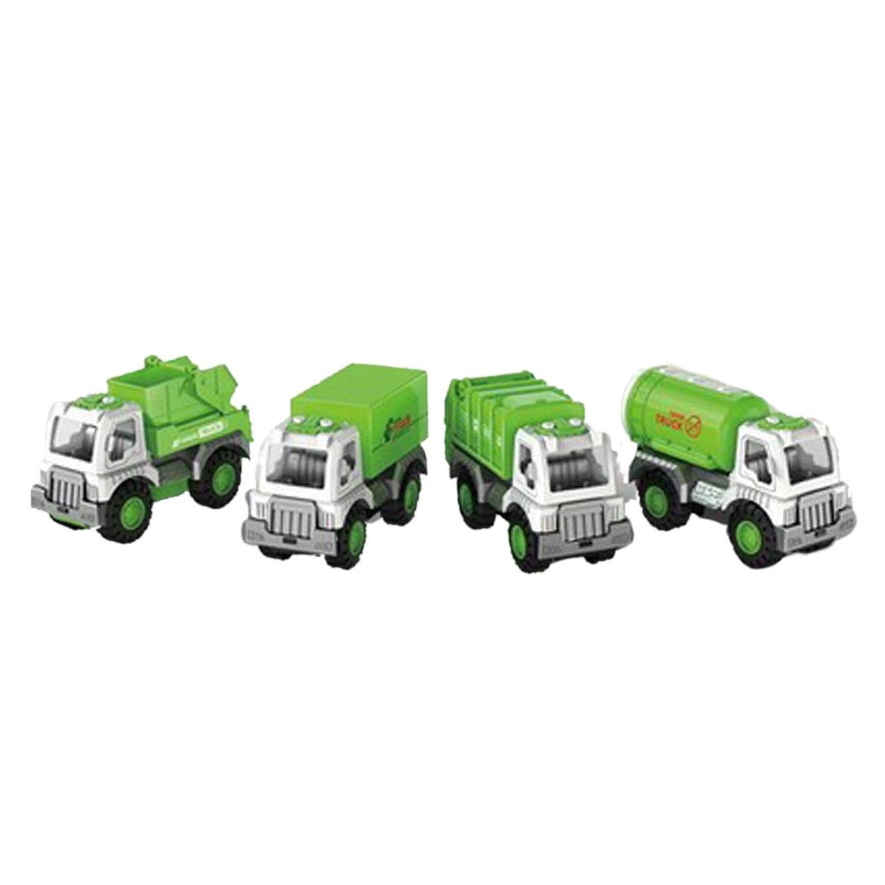 Reciclagem de camiões de fricção 4 modelos Fantastiko