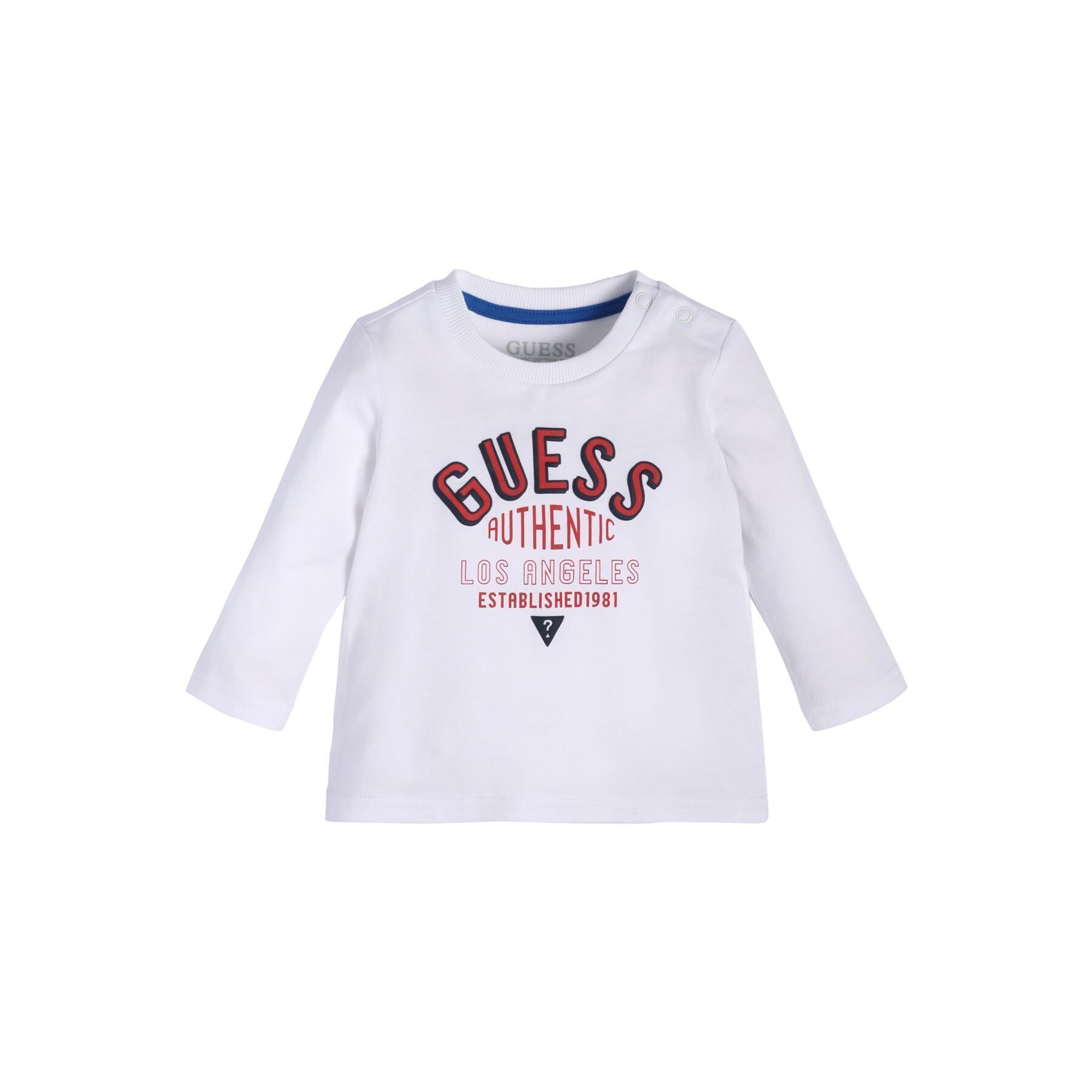 T-shirt de manga comprida para rapaz bebé Guess
