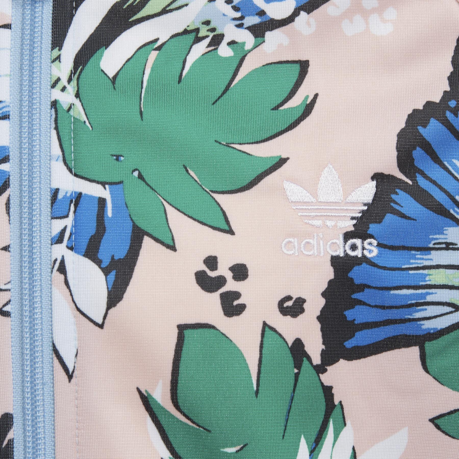 Jaqueta de fato de treino para desporto feminino adidas Originals HER Studio London Animal Flower Print SST