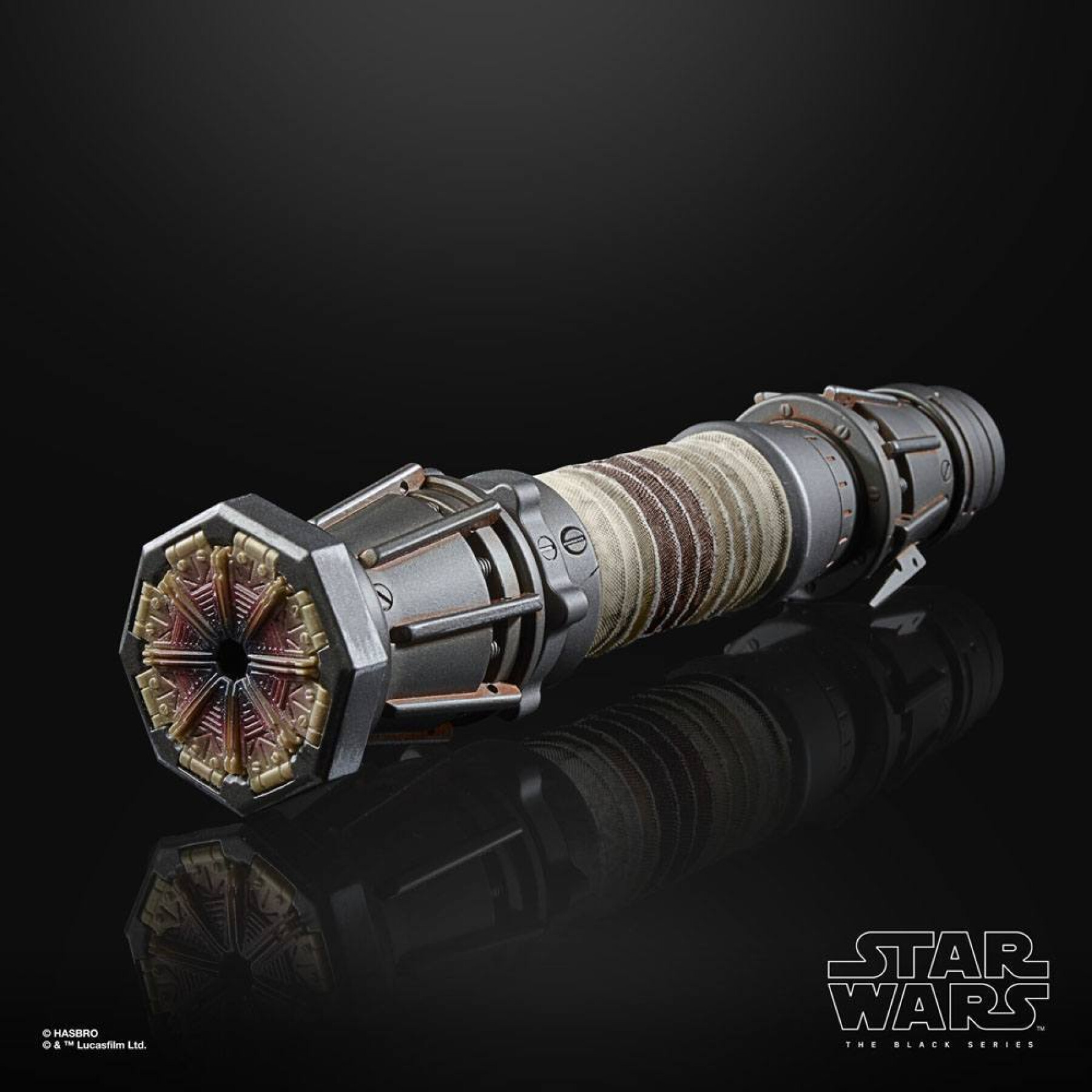 Réplica de uma estatueta de sabre de luz Hasbro Star Wars Episode IX Black Series Force FX Elite Rey Skywalker