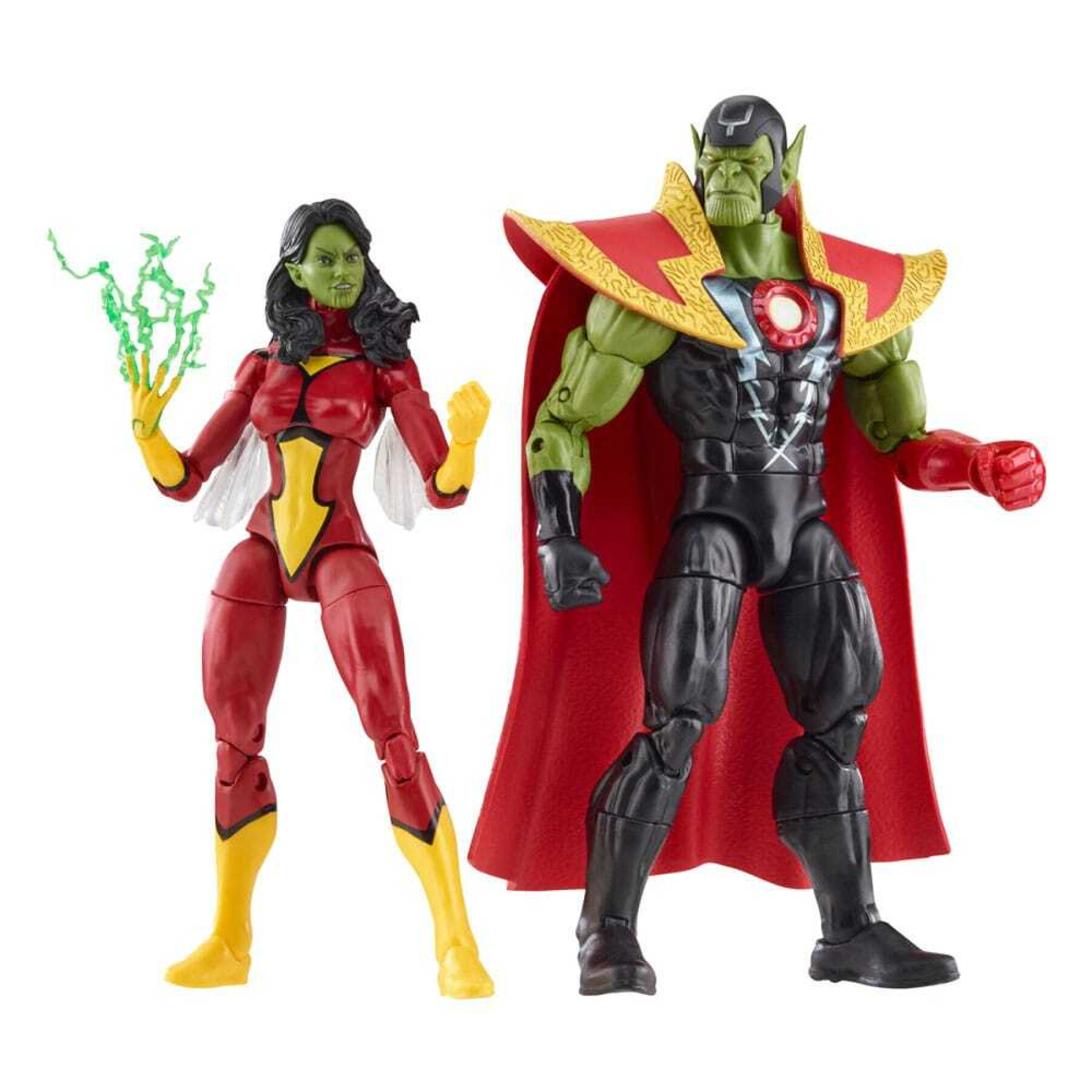 Rainha Skrull e estatueta de super-skrull Hasbro Avengers: Beyond Earth's Mightiest Marvel Legends