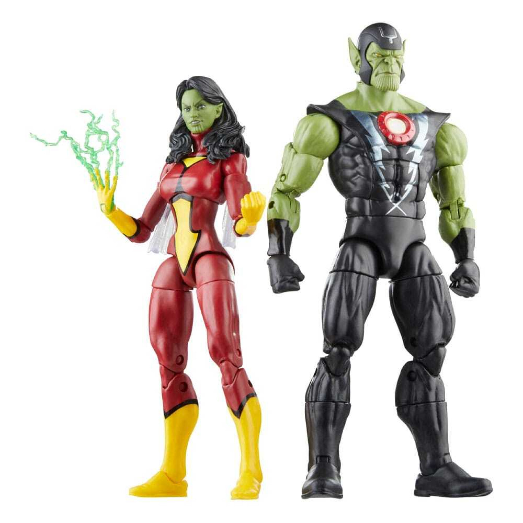 Rainha Skrull e estatueta de super-skrull Hasbro Avengers: Beyond Earth's Mightiest Marvel Legends