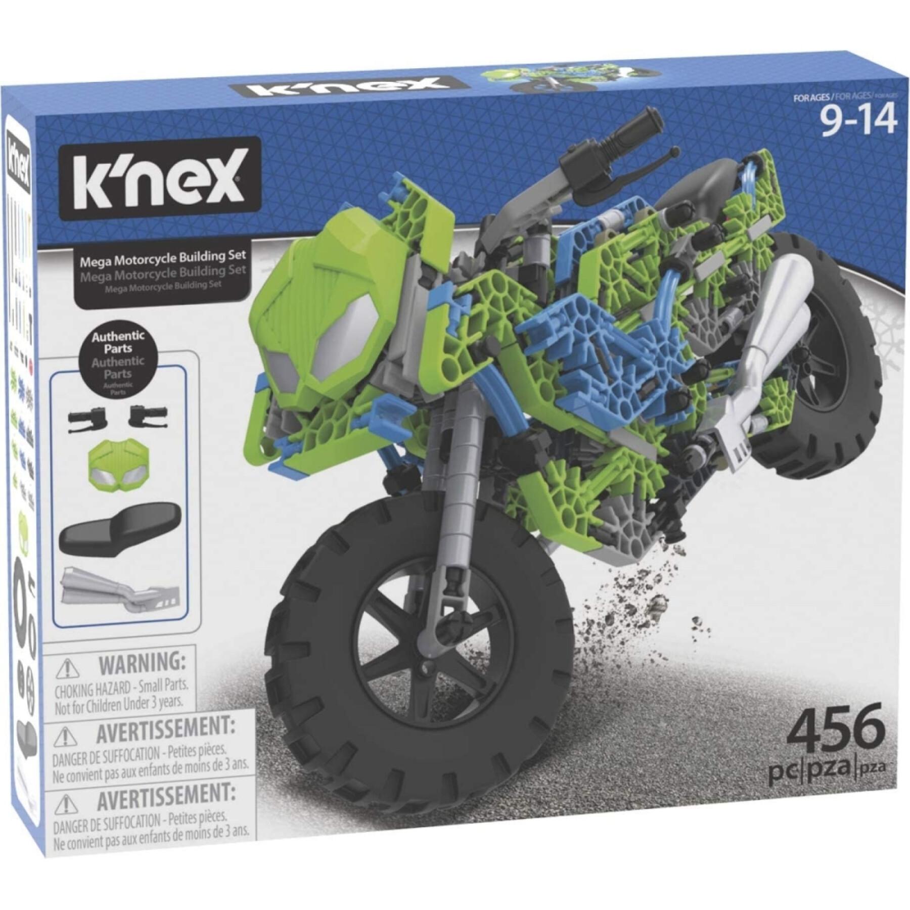 Conjunto de construção de motocicletas racing 456 peças Knex Imagine
