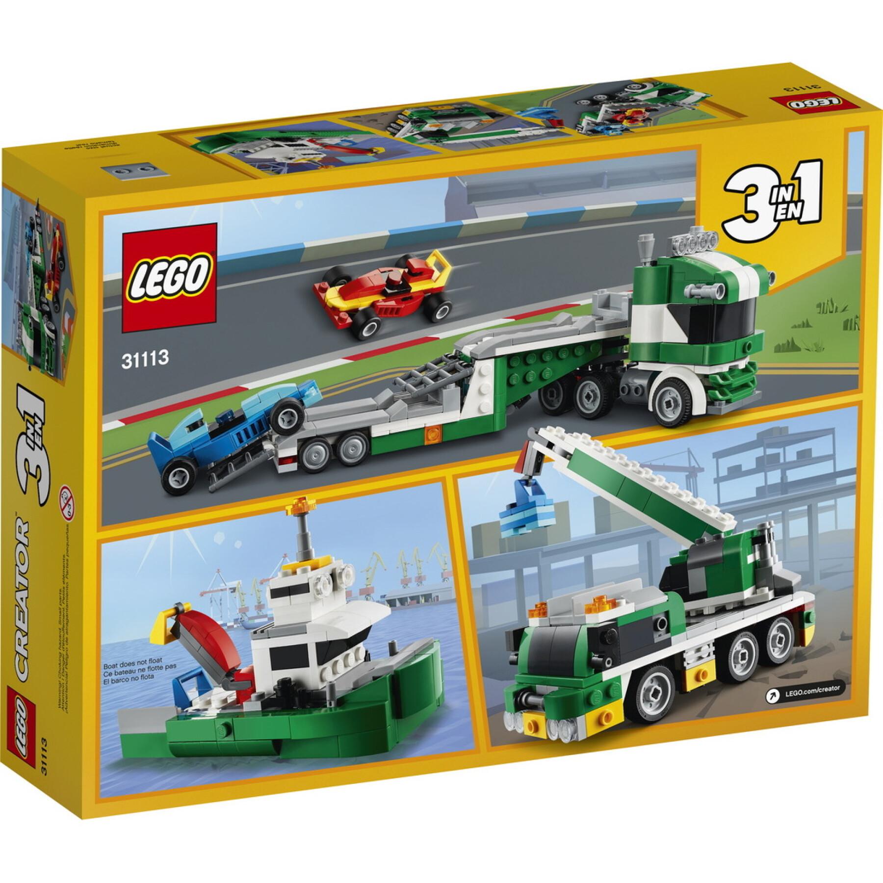 Transportador de veículos de corrida Lego Creator