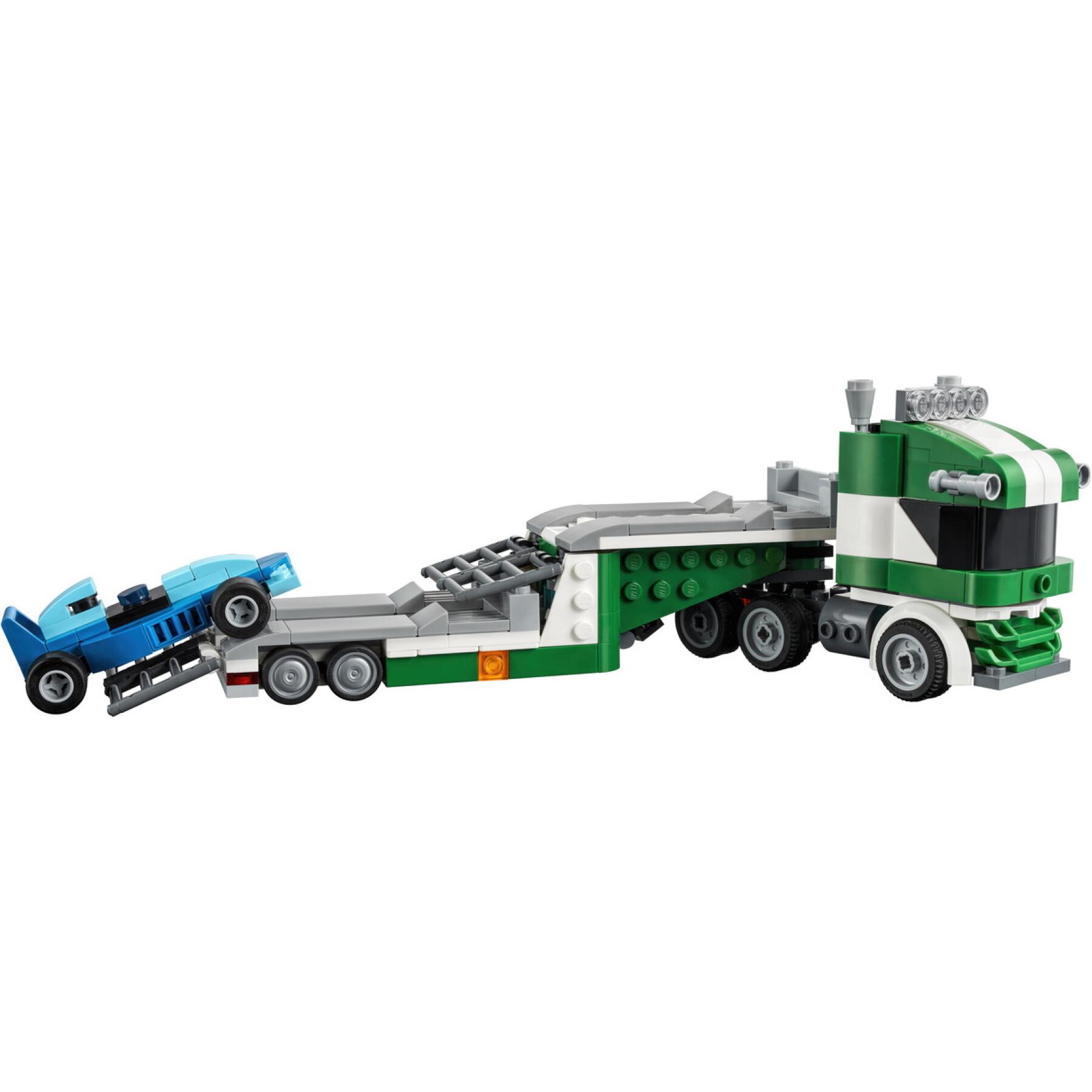 Transportador de veículos de corrida Lego Creator