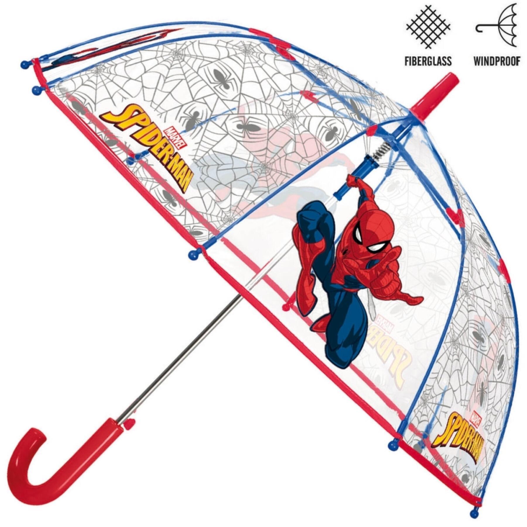 Guarda-chuva de campana de aranha transparente Marvel