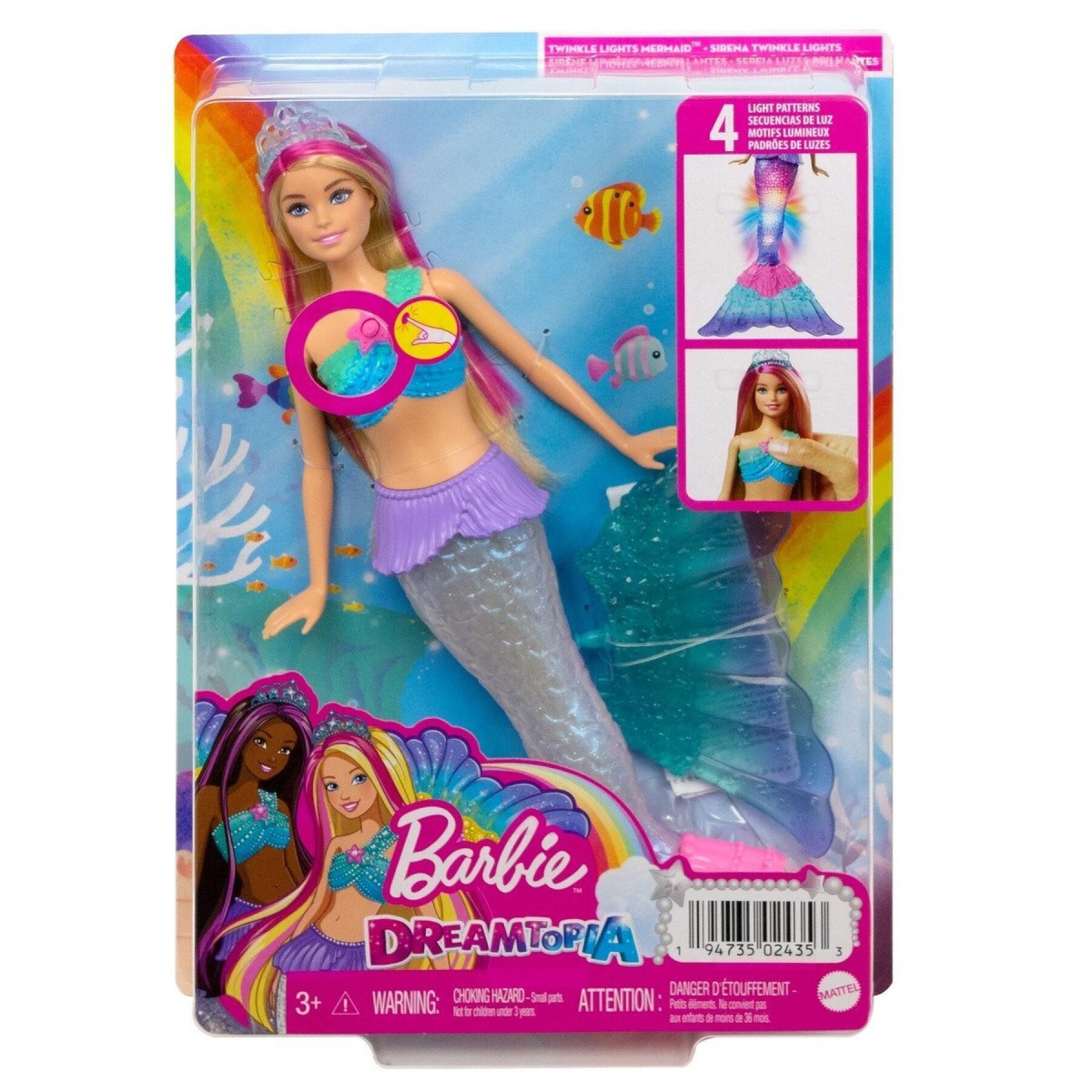 Boneca - barbie sirène lumières rêve Mattel France