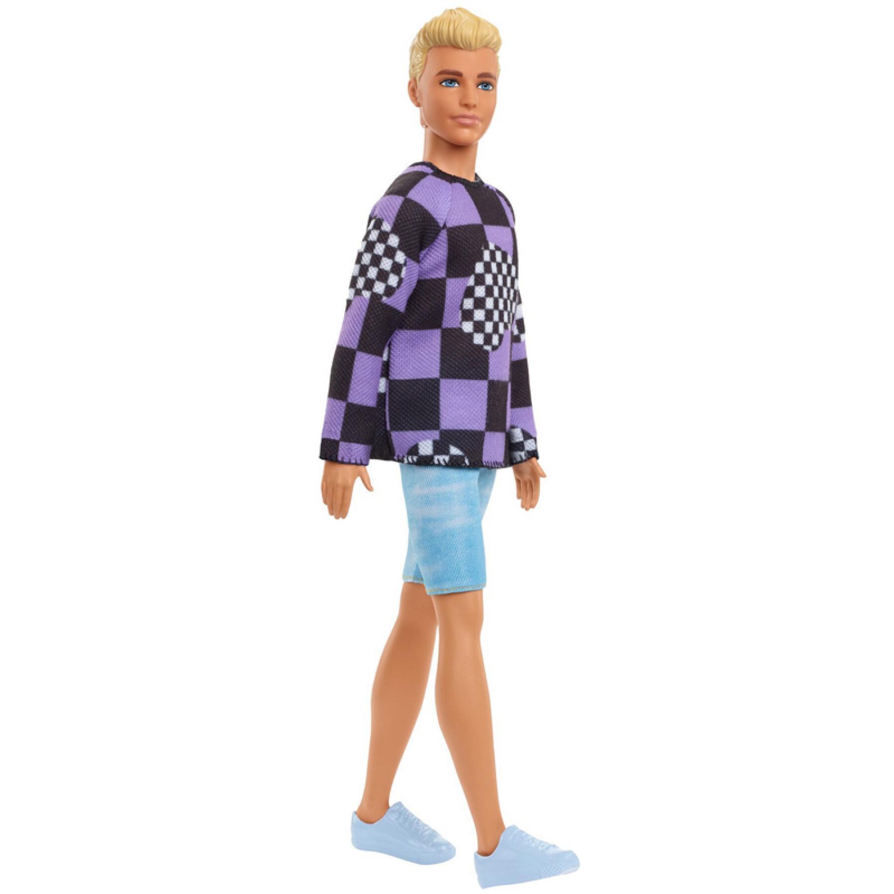 Boneca com camisa de xadrez Mattel France Ken fashion