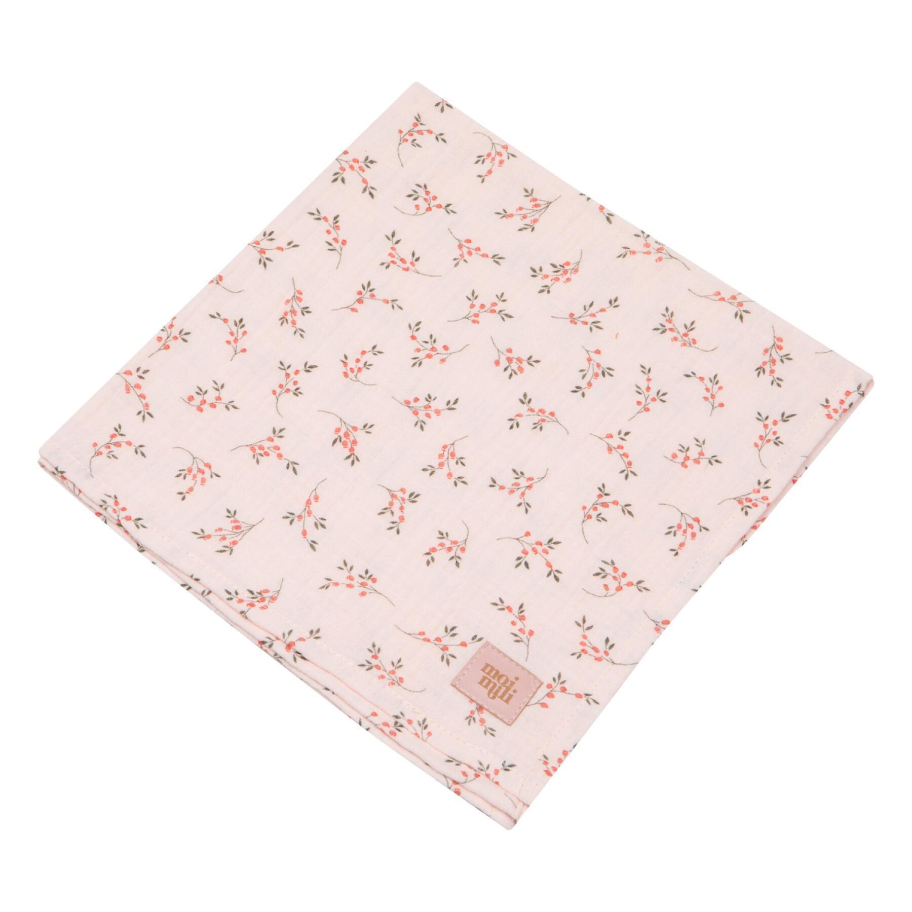 Conjunto de 2 toalhas de bebé Moi Mili Tiny flowers
