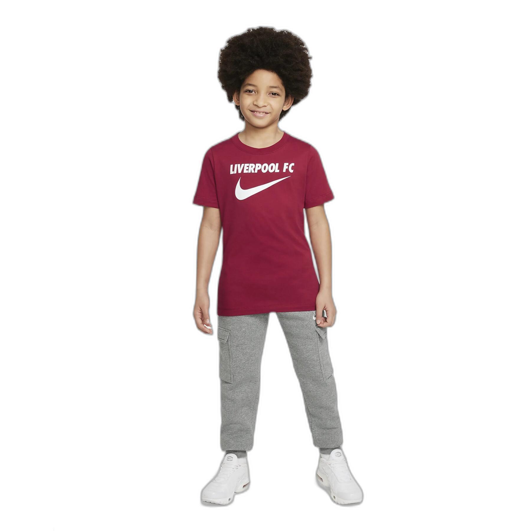 T-shirt de criança Liverpool FC Swoosh 2022/23