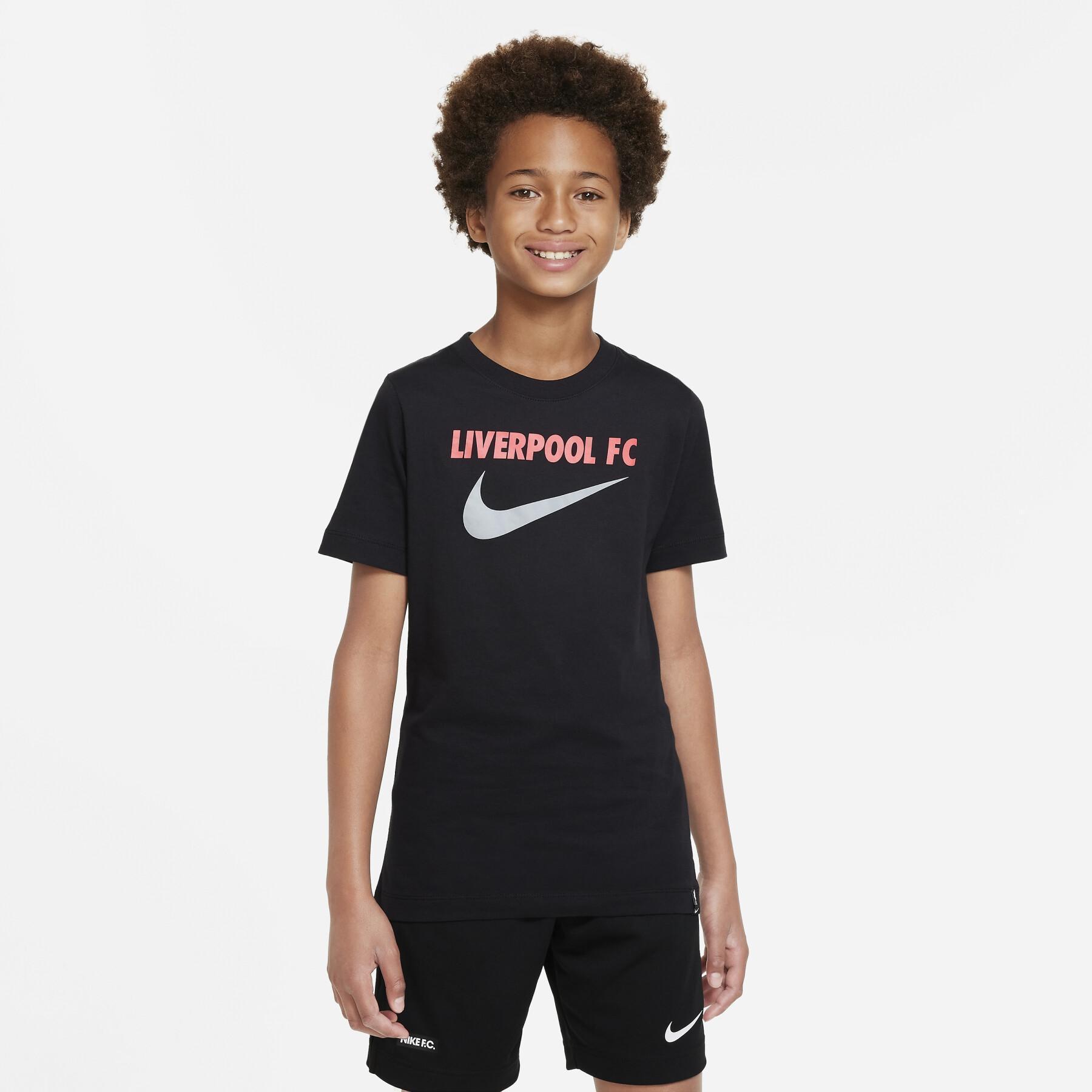 T-shirt de exterior para crianças Liverpool FC Swoosh 2022/23
