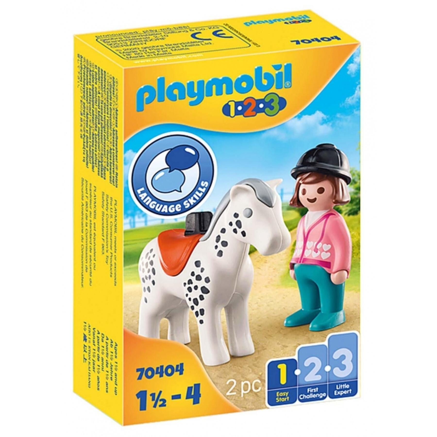 Cavaleiro com cavalo Playmobil 1.2.3