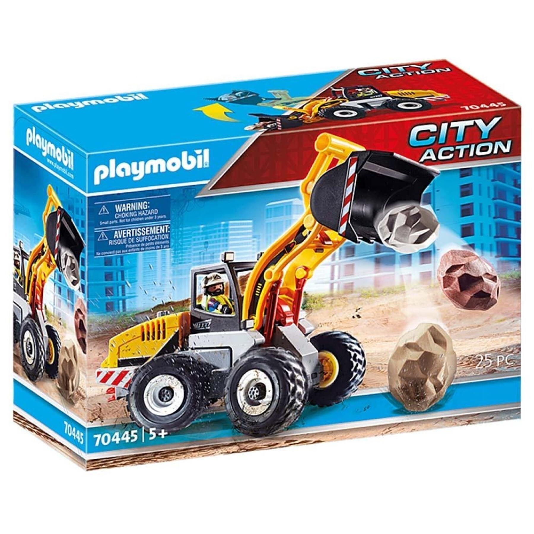 Escavadora de carros de acção de cidade Playmobil