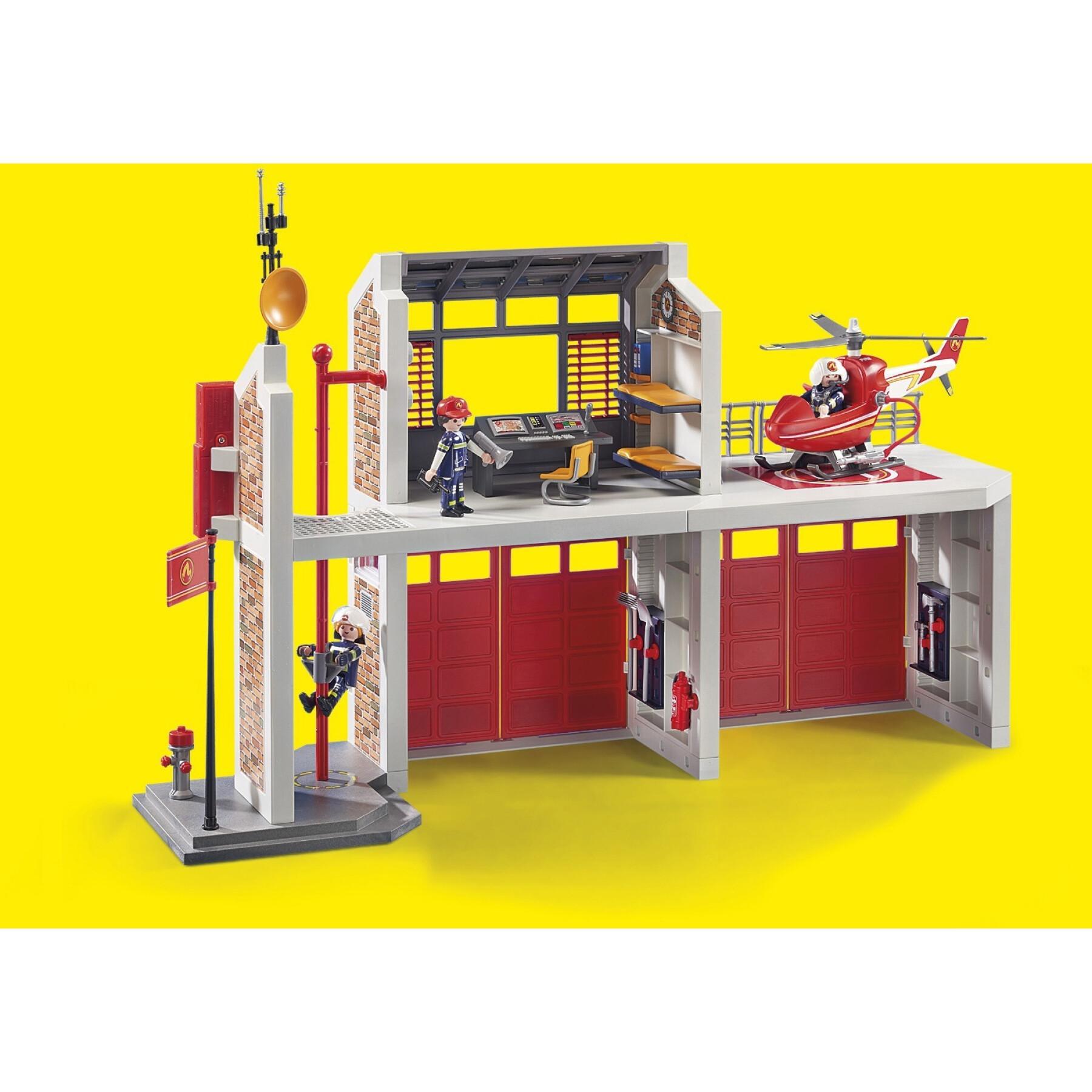 Jogos de construção para bombeiros e helicópteros Playmobil
