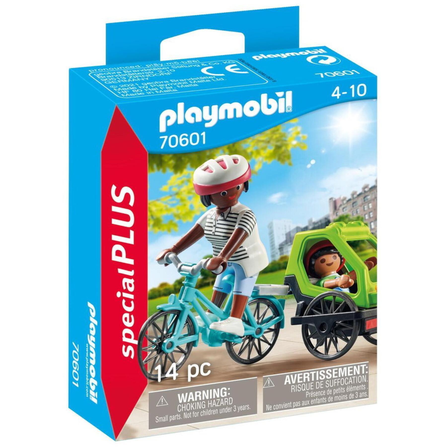 Ciclista mãe e filhos Playmobil