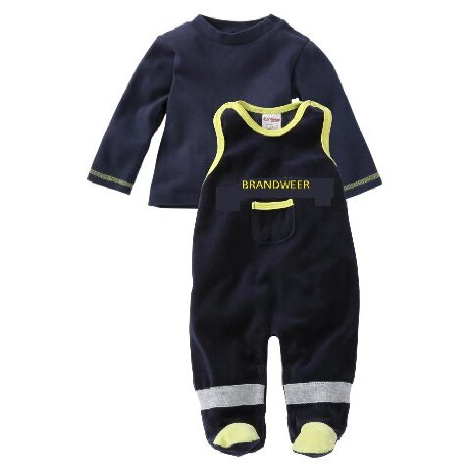 Conjunto de macacão e t-shirt para bebé Playshoes Brandweer