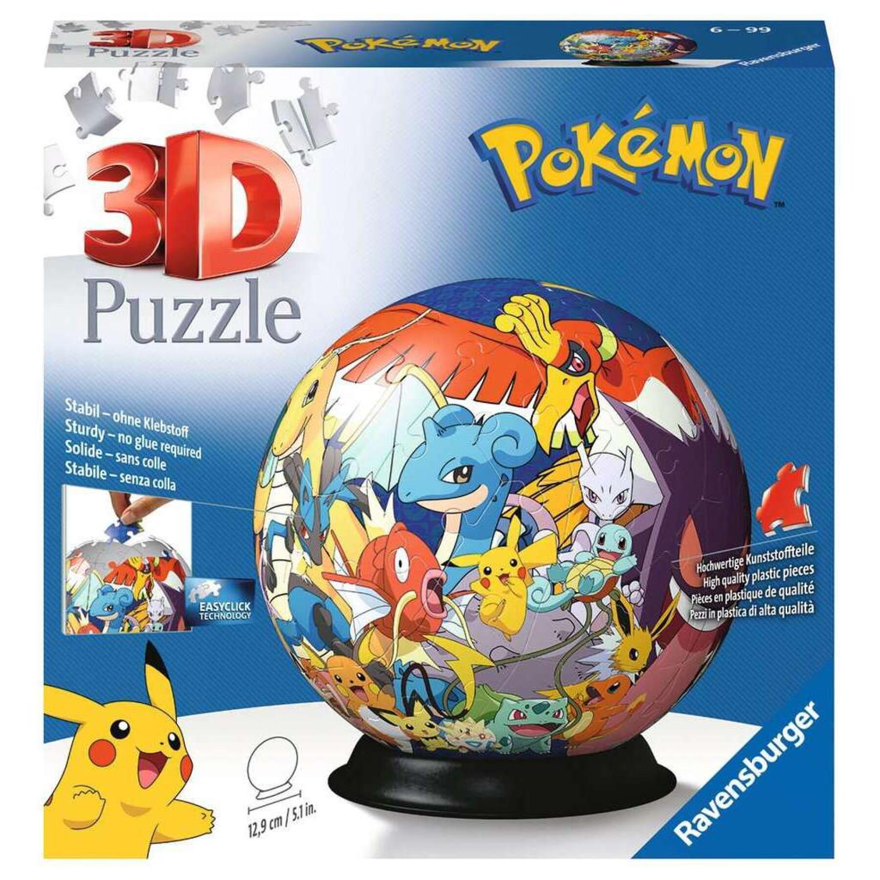 Puzzle 72 peças 3d ball - pokémon Ravensburger