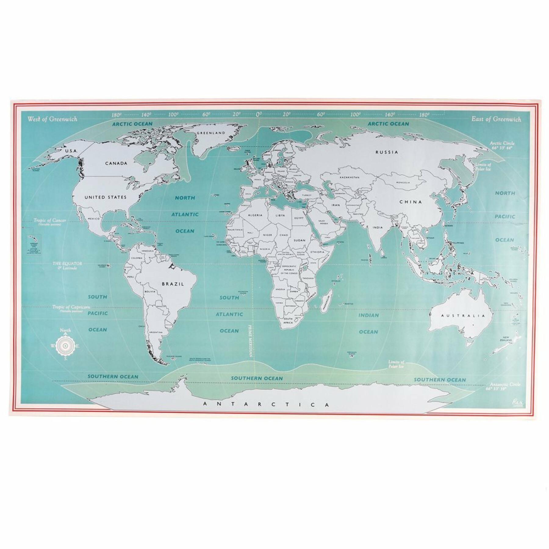 Raspar o mapa do mundo Rex London