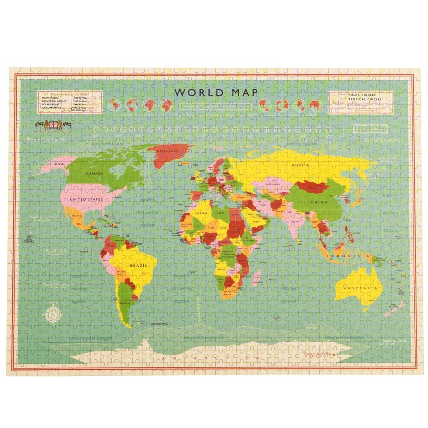 Puzzle de 1000 peças Rex London World Map