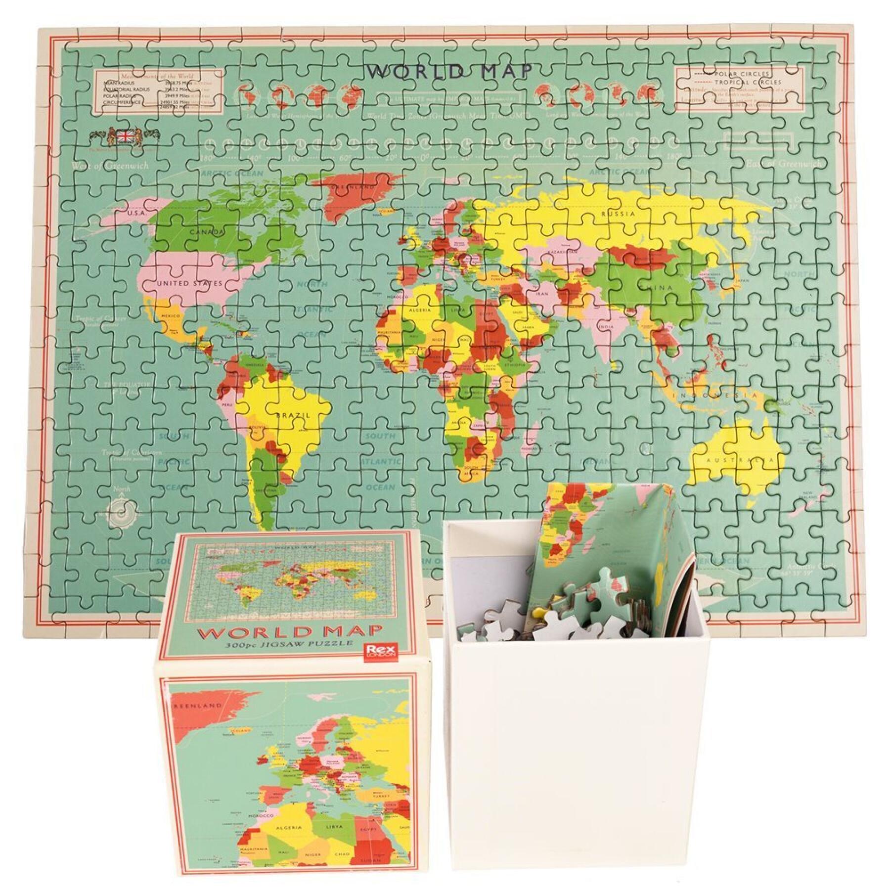 Puzzle de 300 peças Rex London World Map