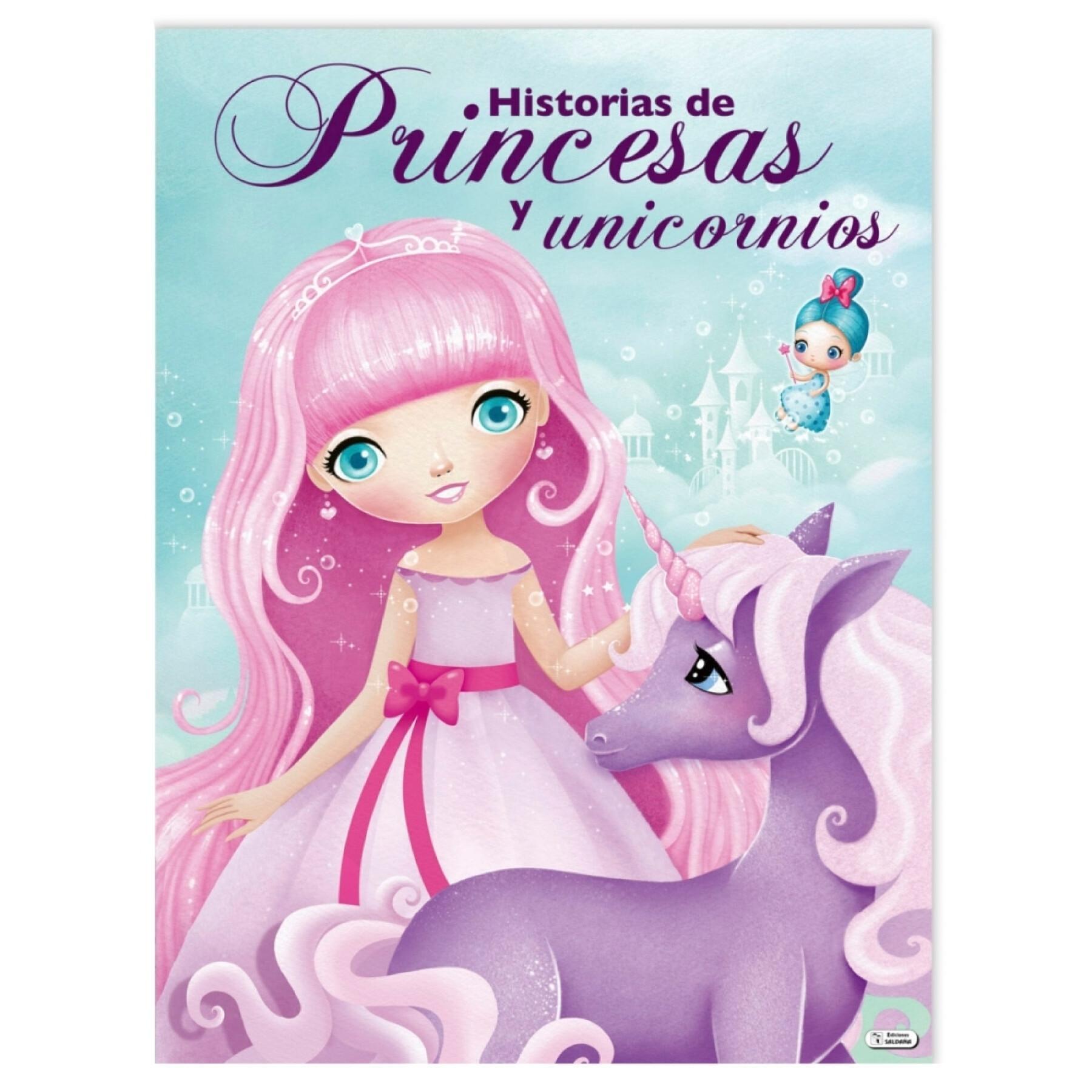 120 páginas de livros de contos de fadas princesas e unicórnios Saldana