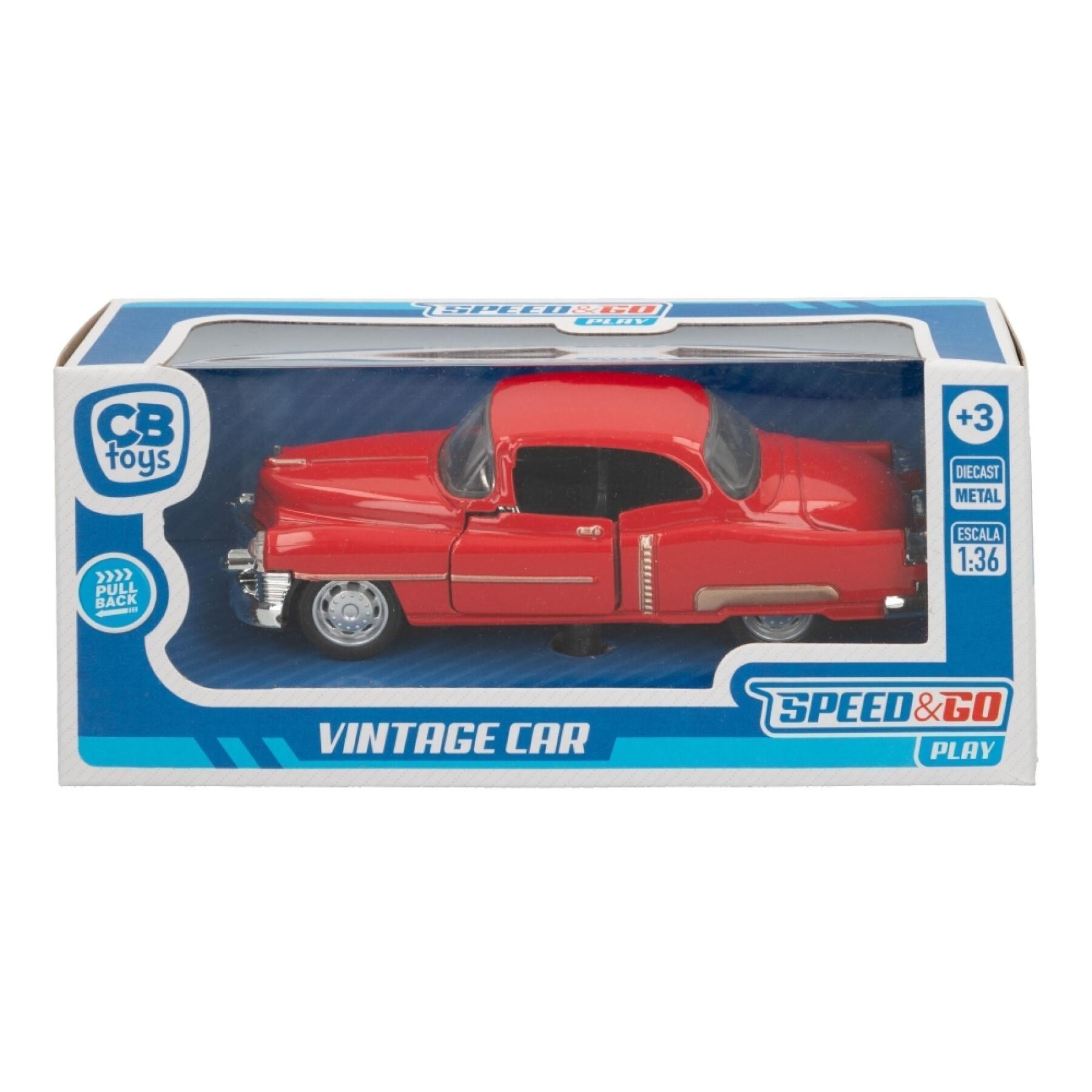 Carro de fricção metálico Vintage escala 1:36 sortido Speed & Go Retro