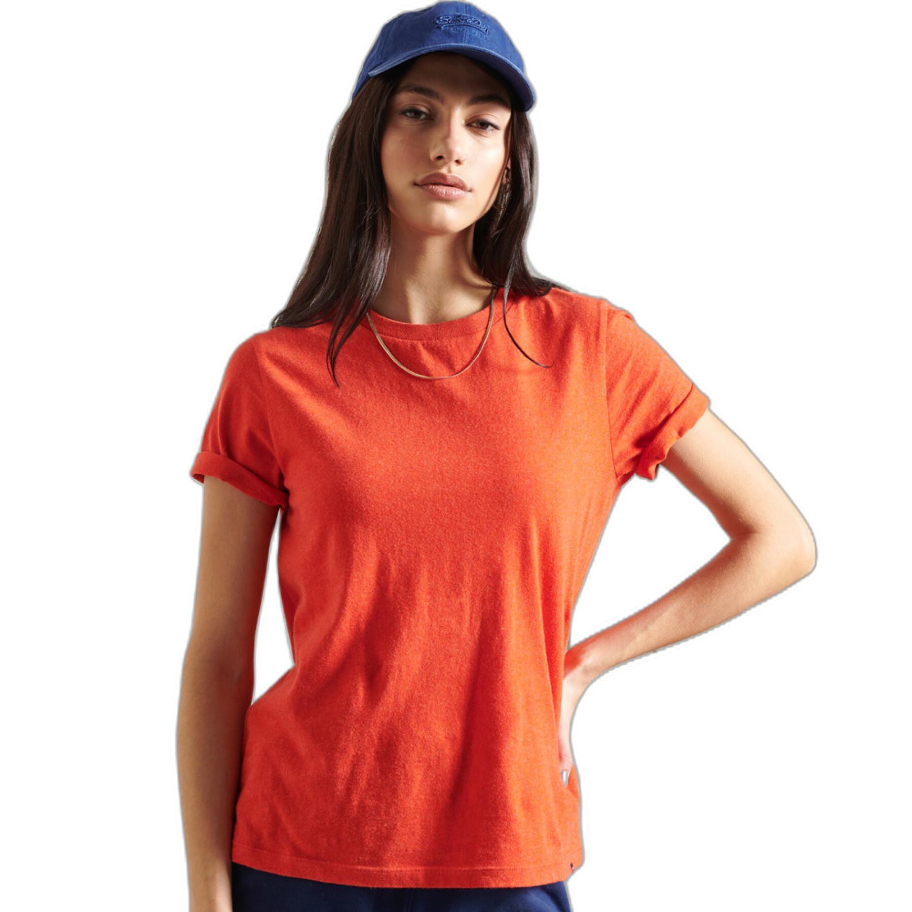 T-shirt de algodão orgânico para raparigas Superdry Essential