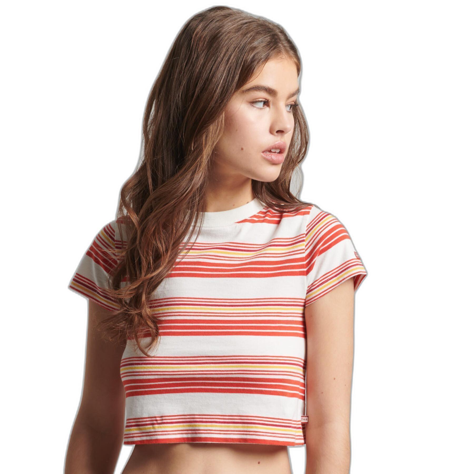 T-shirt court menina algodão orgânico Superdry Vintage