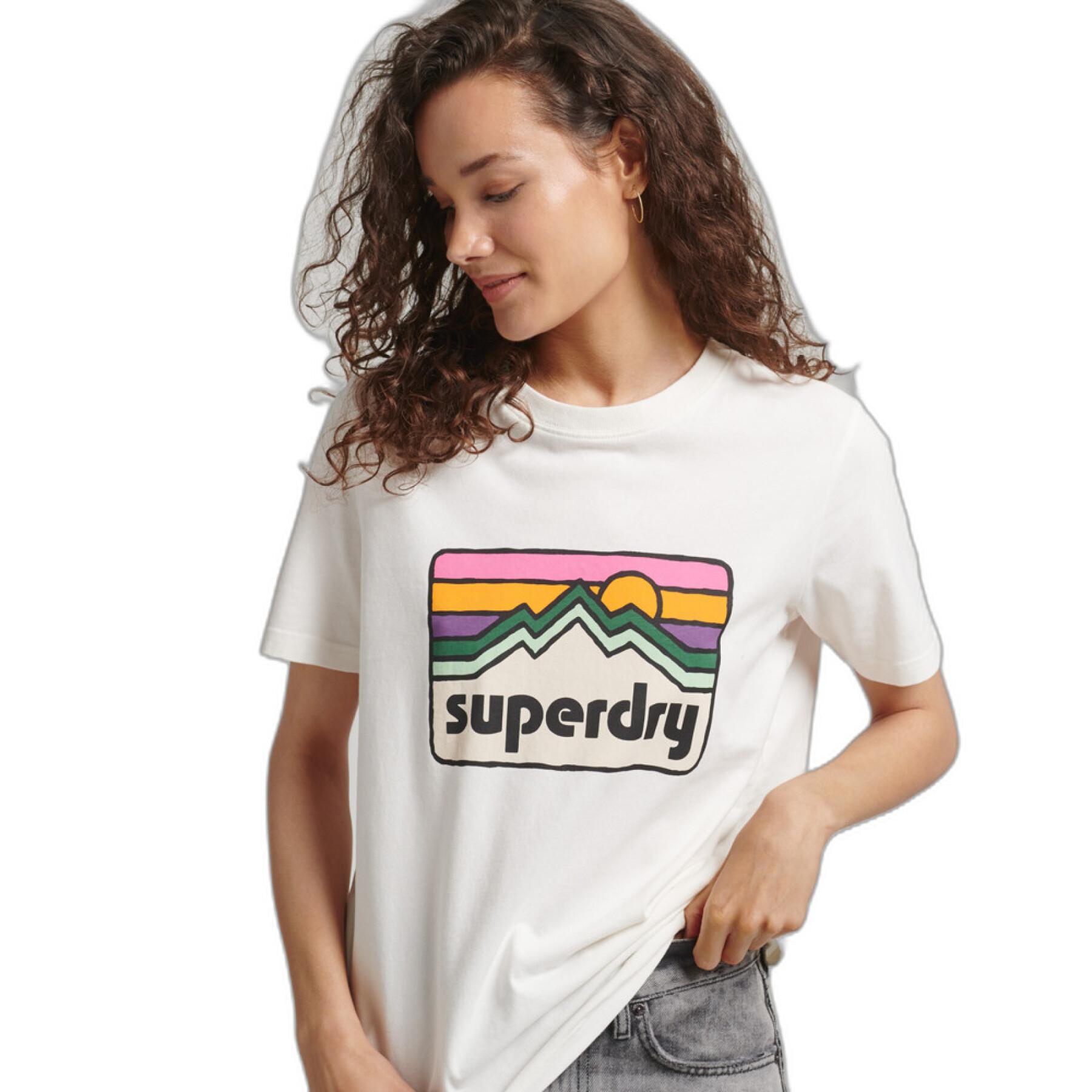 T-shirt de rapariga Superdry Terrain Esprit Années 90