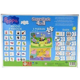Conjunto de 4 jogos educativos Peppa Pig SúperLot