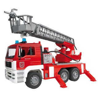Jogos de carros - carro de bombeiros com escada e mangueira de incêndio Bruder