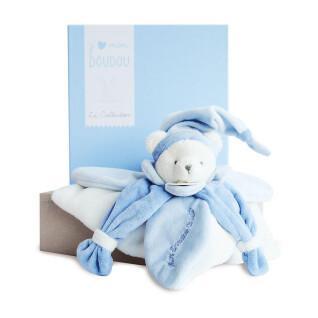 Coleccionador de ursos de peluche azuis Doudou & compagnie