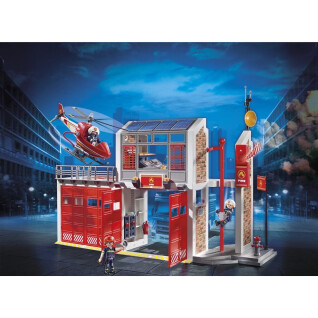 Jogos de construção para bombeiros e helicópteros Playmobil