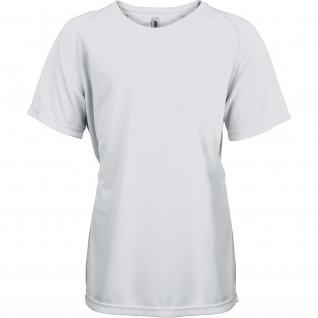 T-Shirt criança manga curta Sport proact branco